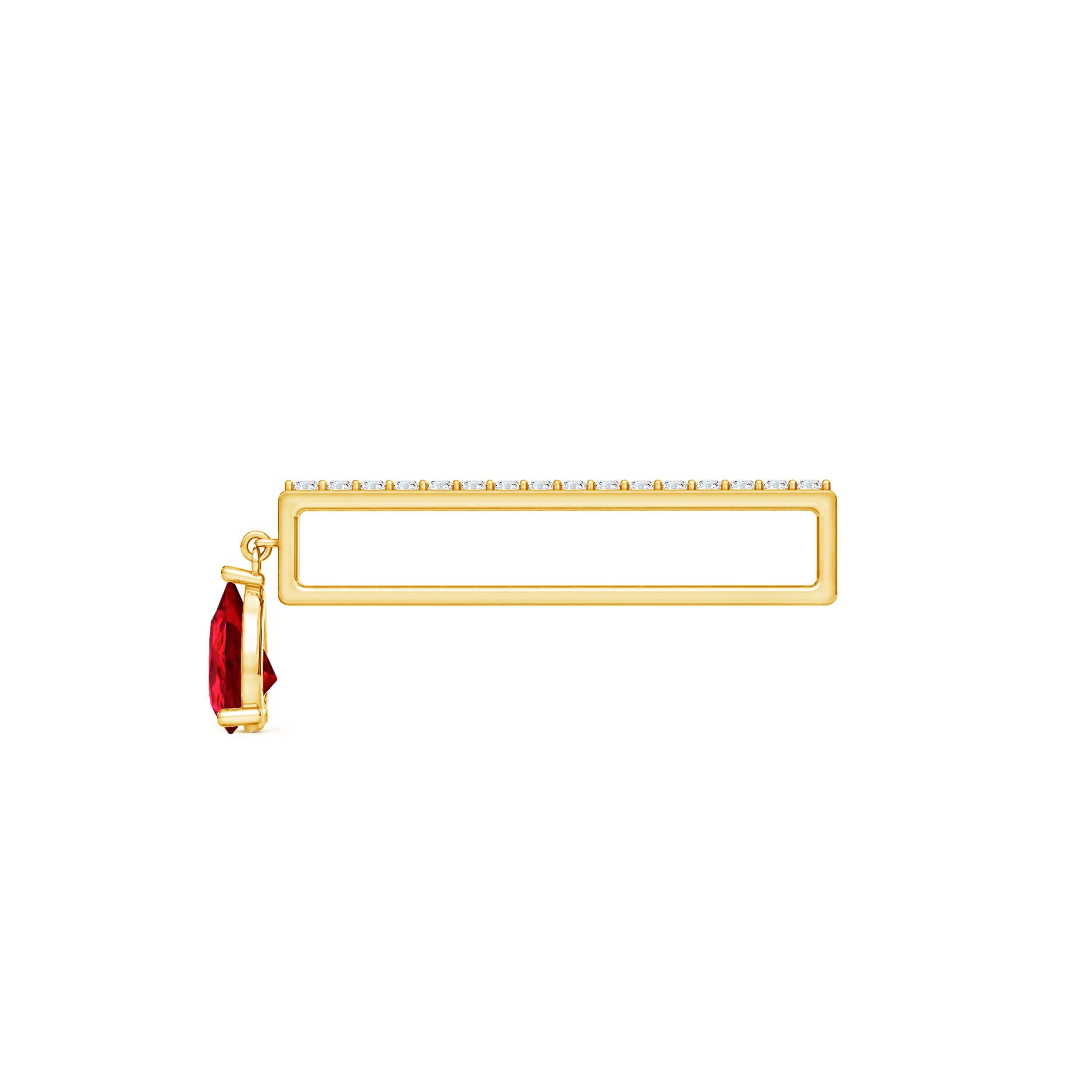 Premium - Lab-Grown Ruby / 0.53 CT / 14 KT Yellow Gold