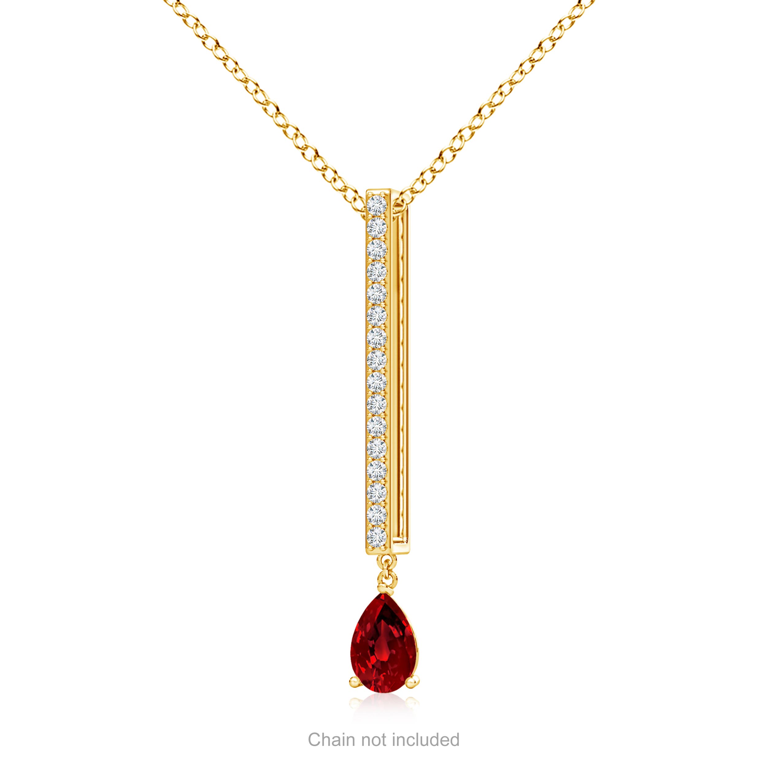 Premium - Lab-Grown Ruby / 0.53 CT / 14 KT Yellow Gold