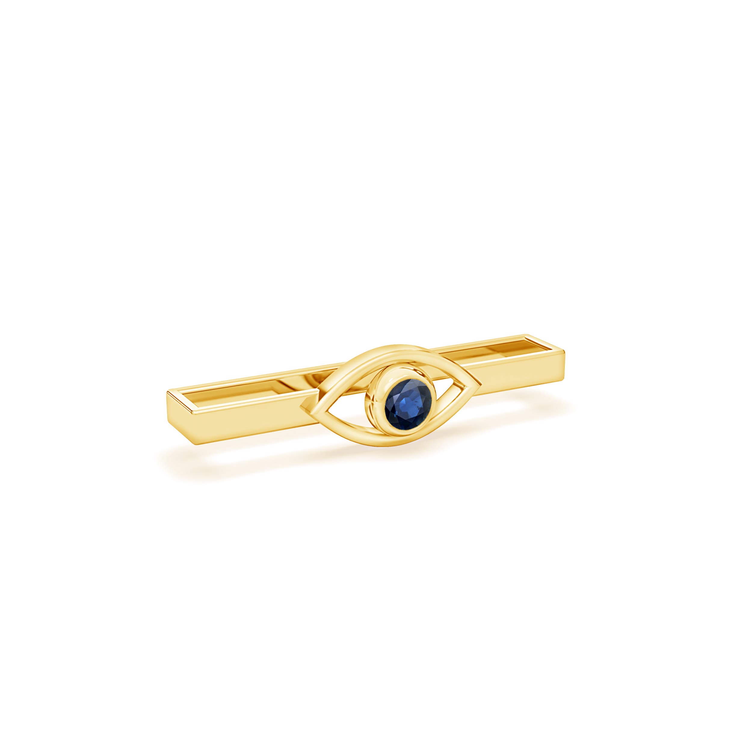 AA - Blue Sapphire / 0.14 CT / 14 KT Yellow Gold