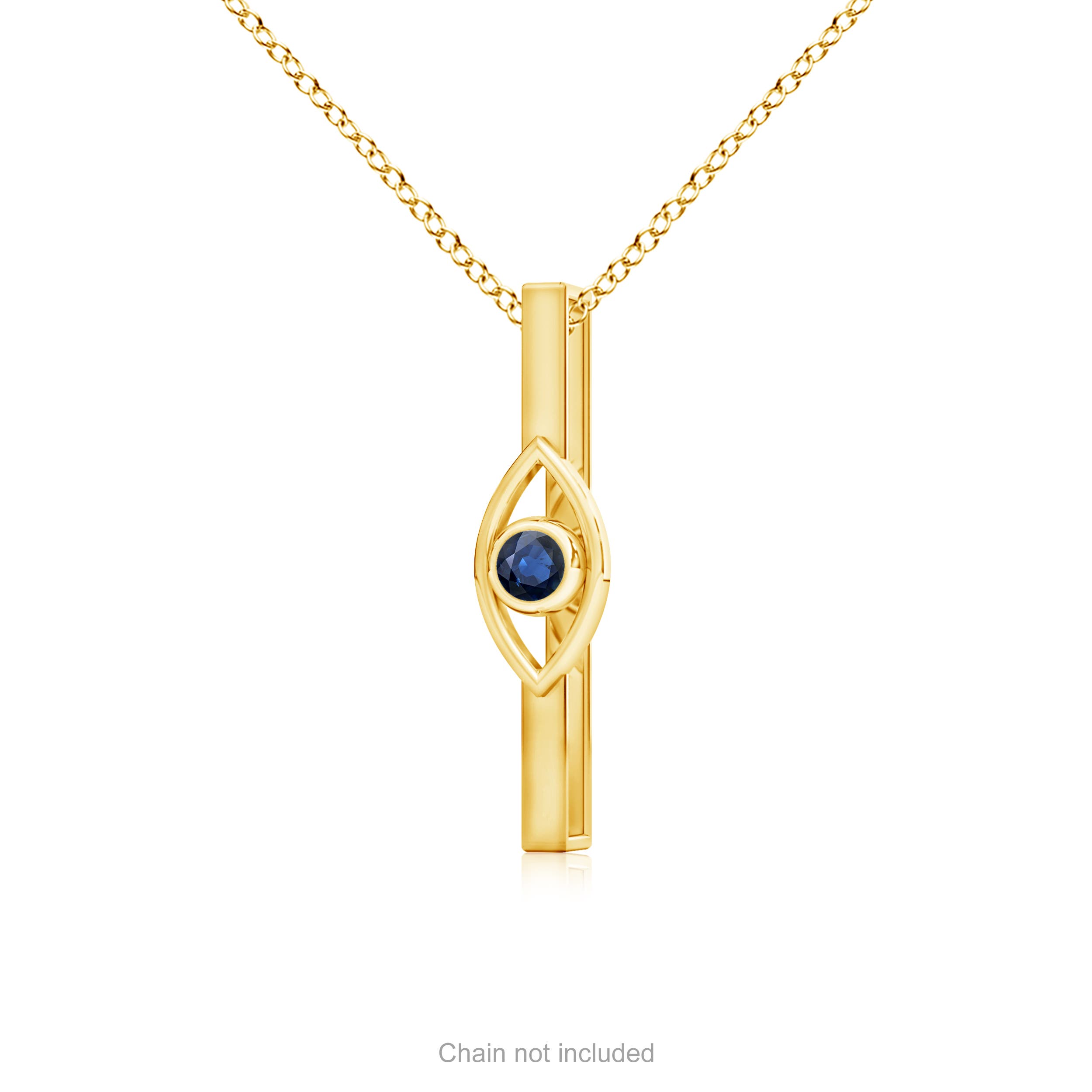 AA - Blue Sapphire / 0.14 CT / 14 KT Yellow Gold