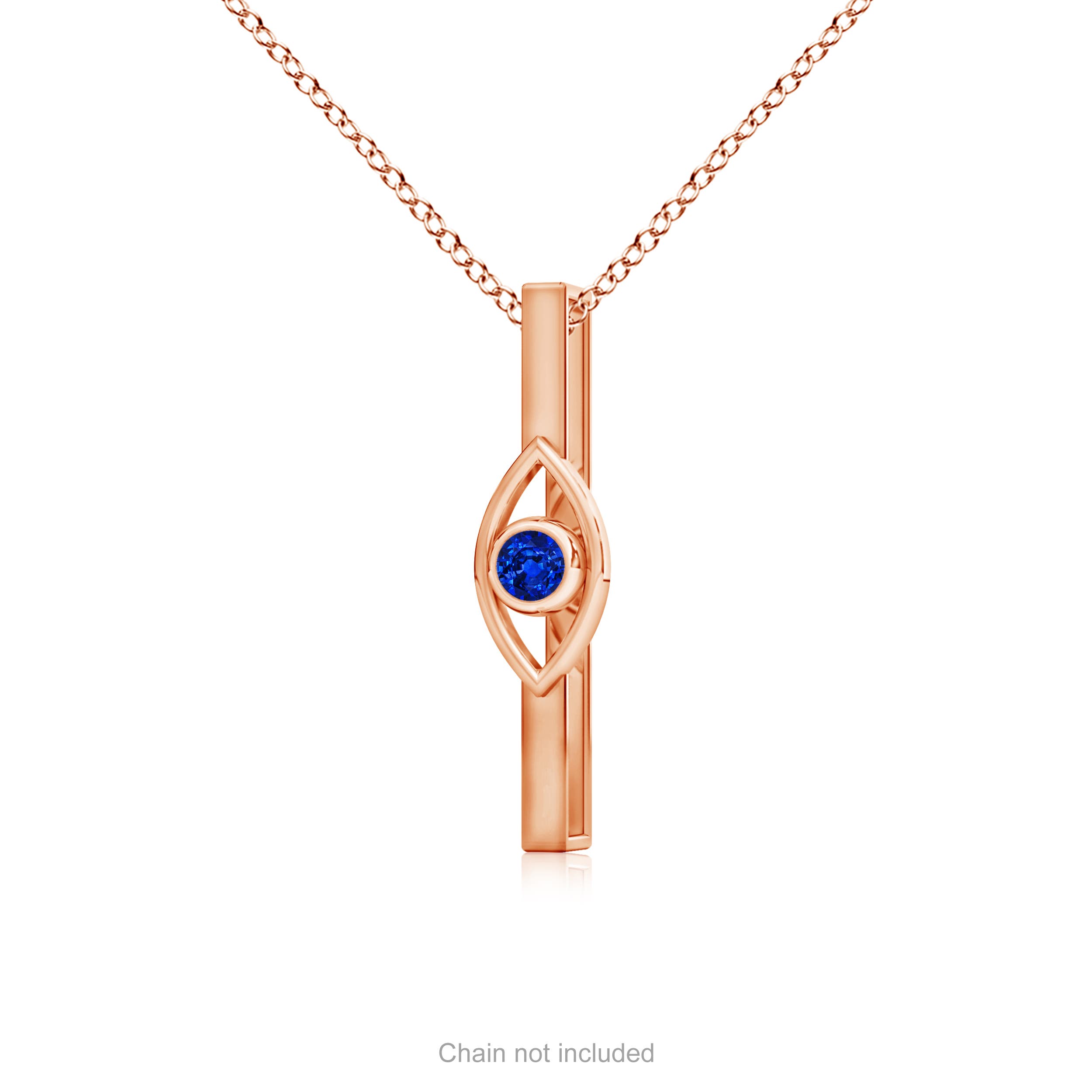 AAAA - Blue Sapphire / 0.14 CT / 14 KT Rose Gold