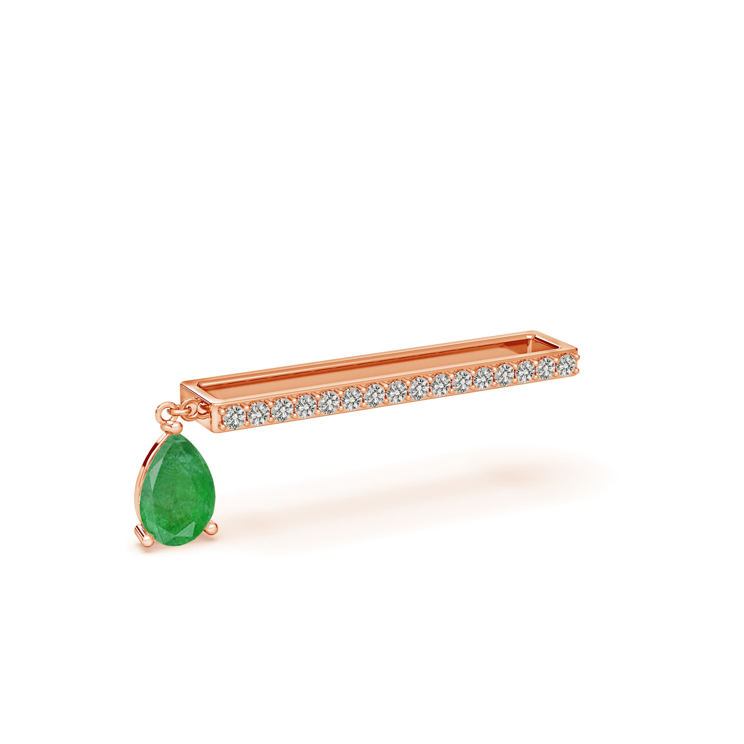 A - Emerald / 0.48 CT / 14 KT Rose Gold