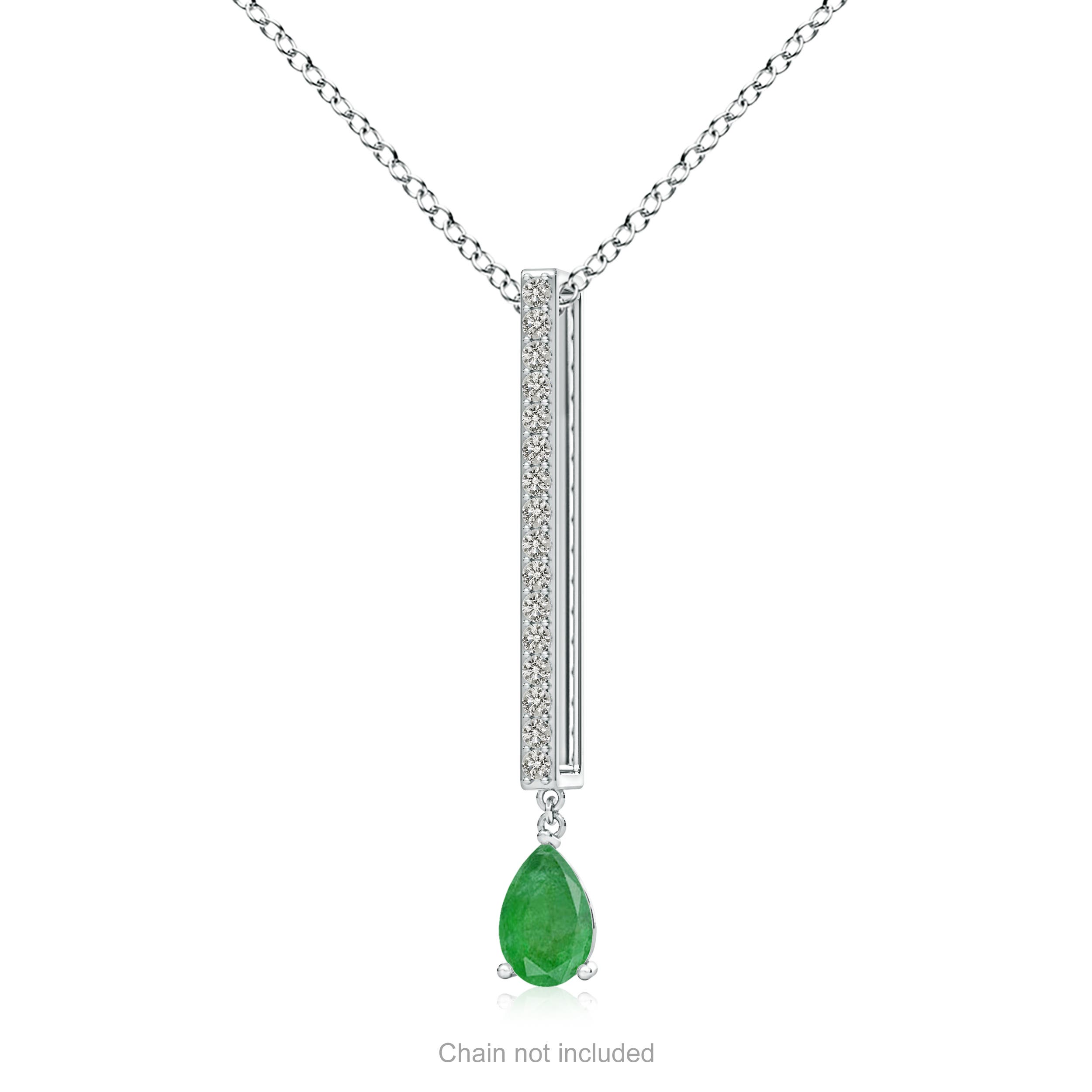 A - Emerald / 0.48 CT / 14 KT White Gold