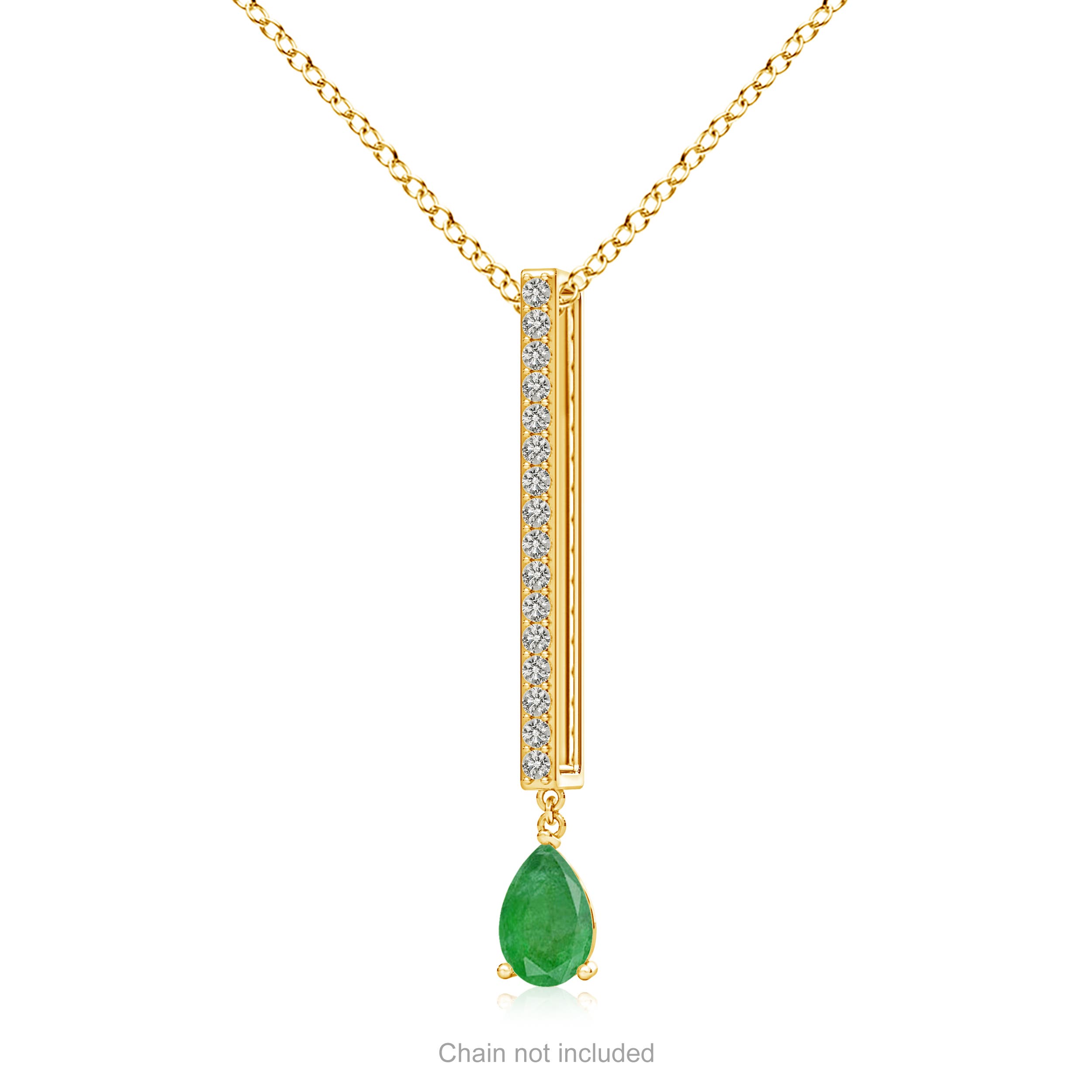 A - Emerald / 0.48 CT / 14 KT Yellow Gold