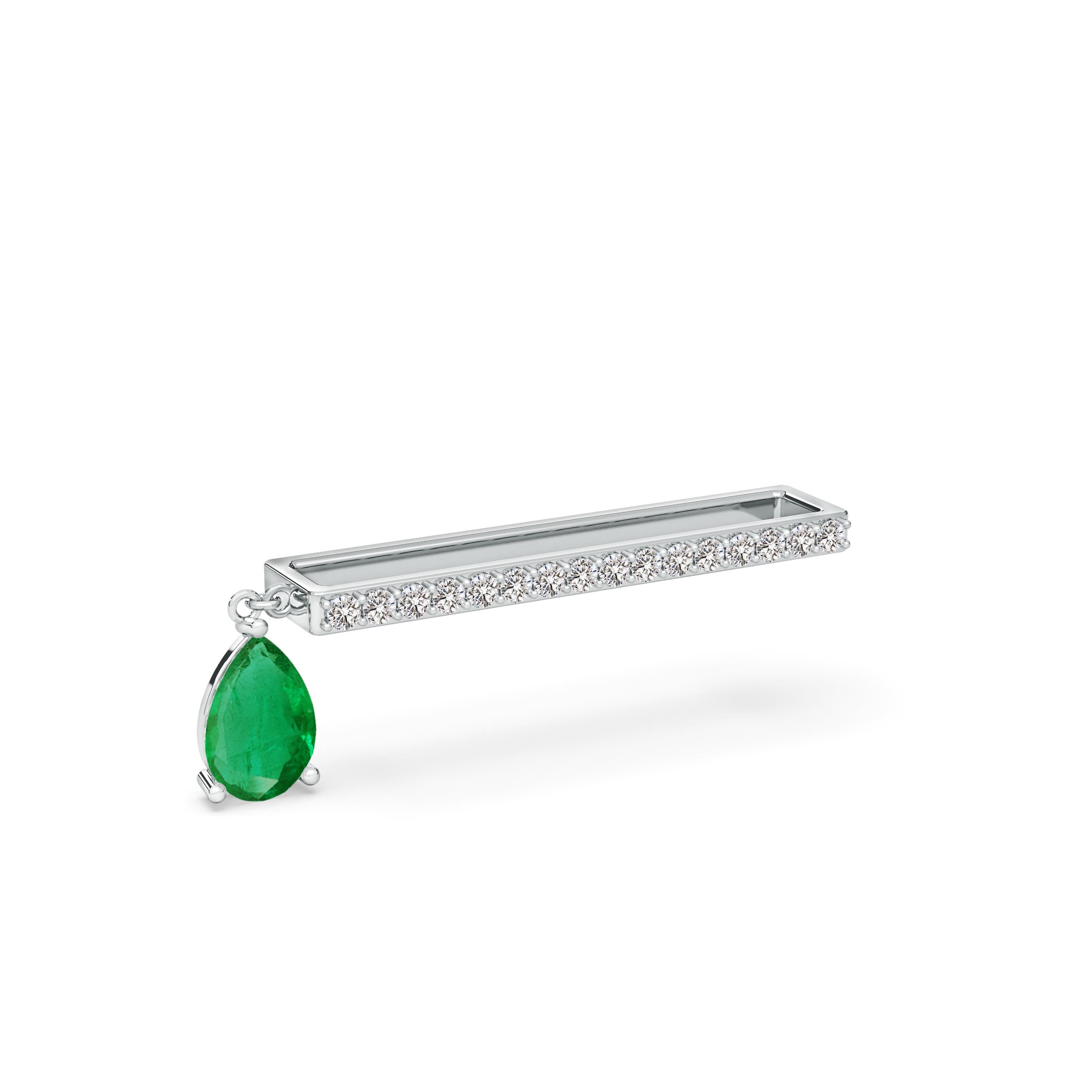 AA - Emerald / 0.48 CT / 14 KT White Gold