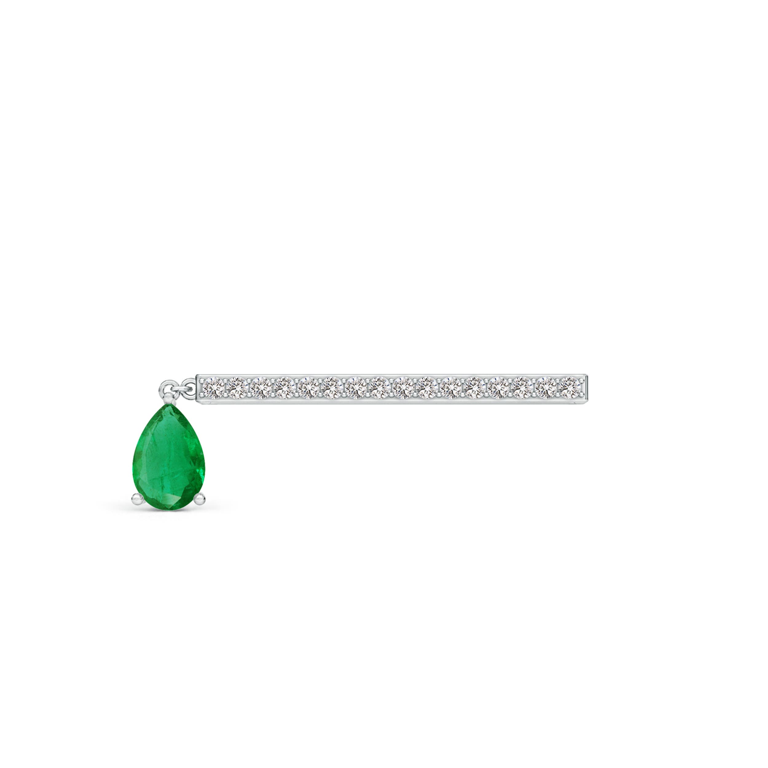 AA - Emerald / 0.48 CT / 14 KT White Gold