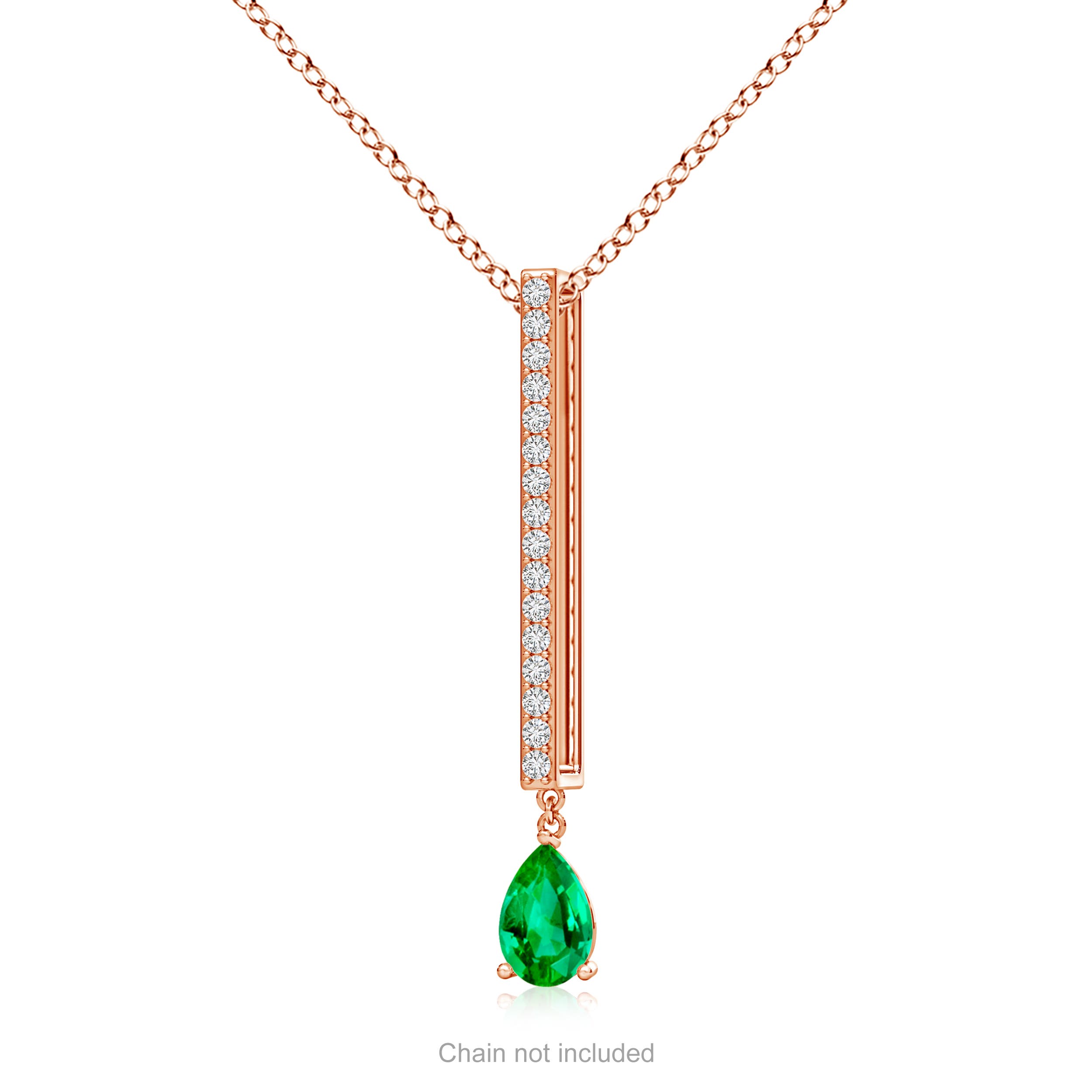 AAA - Emerald / 0.48 CT / 14 KT Rose Gold