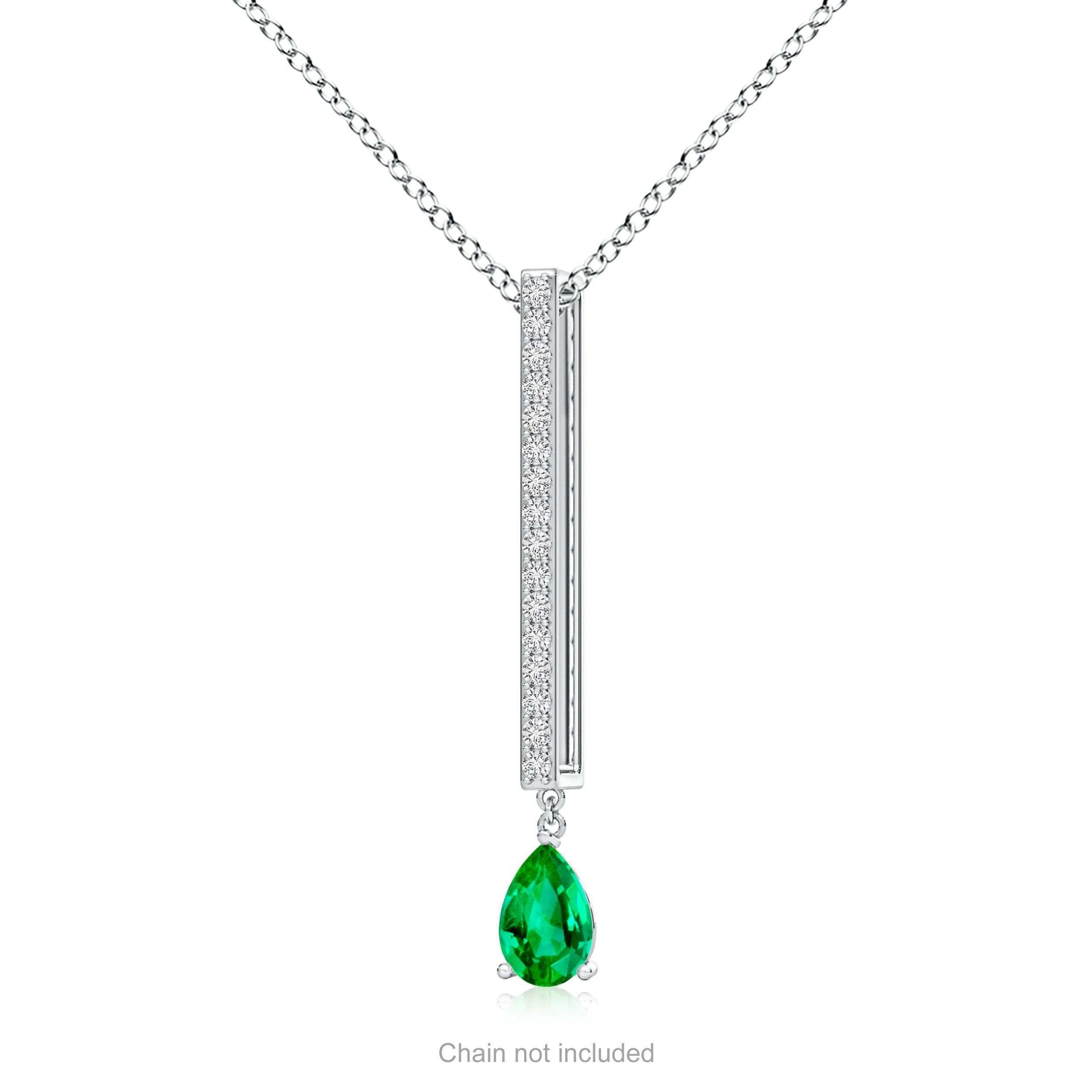 AAA - Emerald / 0.48 CT / 14 KT White Gold