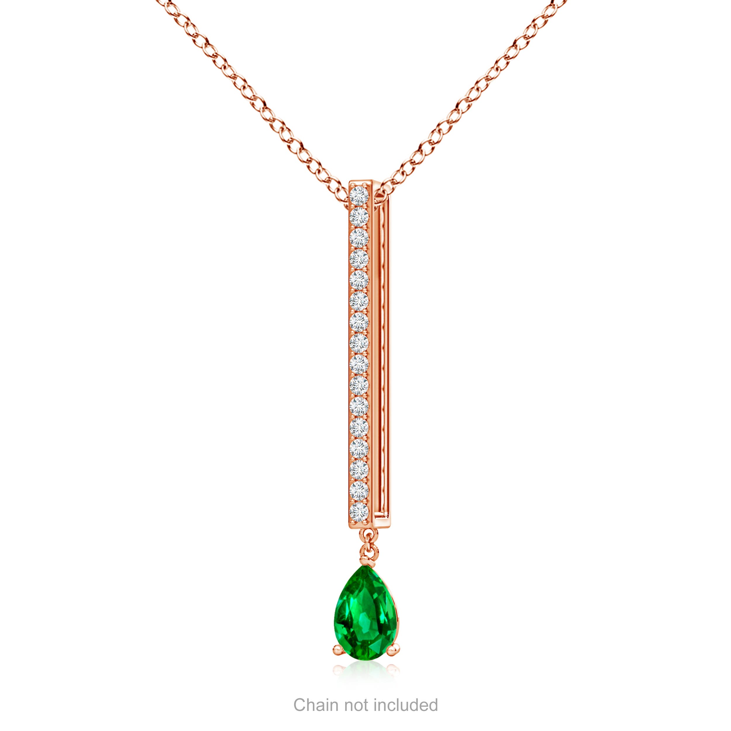 AAAA - Emerald / 0.48 CT / 14 KT Rose Gold