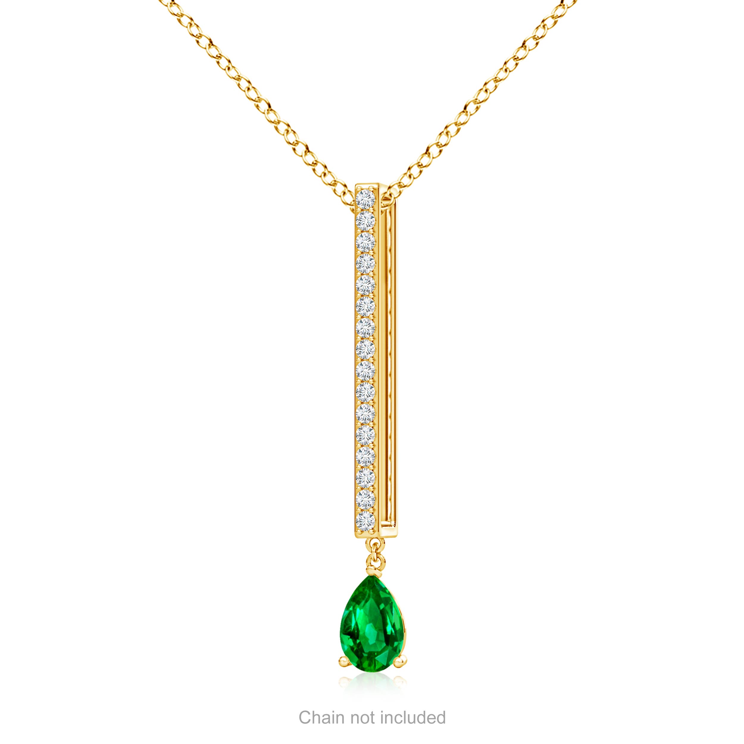 AAAA - Emerald / 0.48 CT / 14 KT Yellow Gold