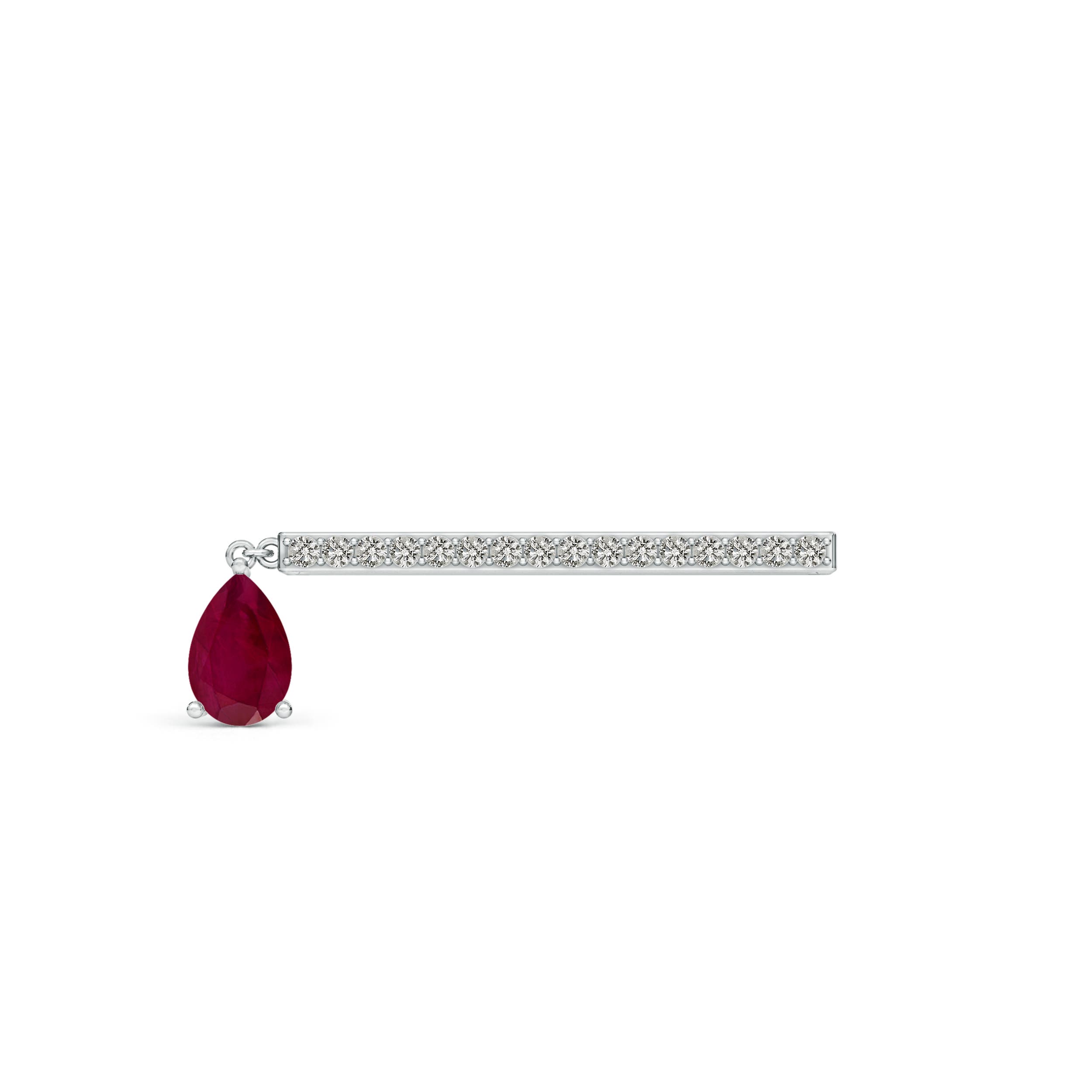 A - Ruby / 0.53 CT / 14 KT White Gold