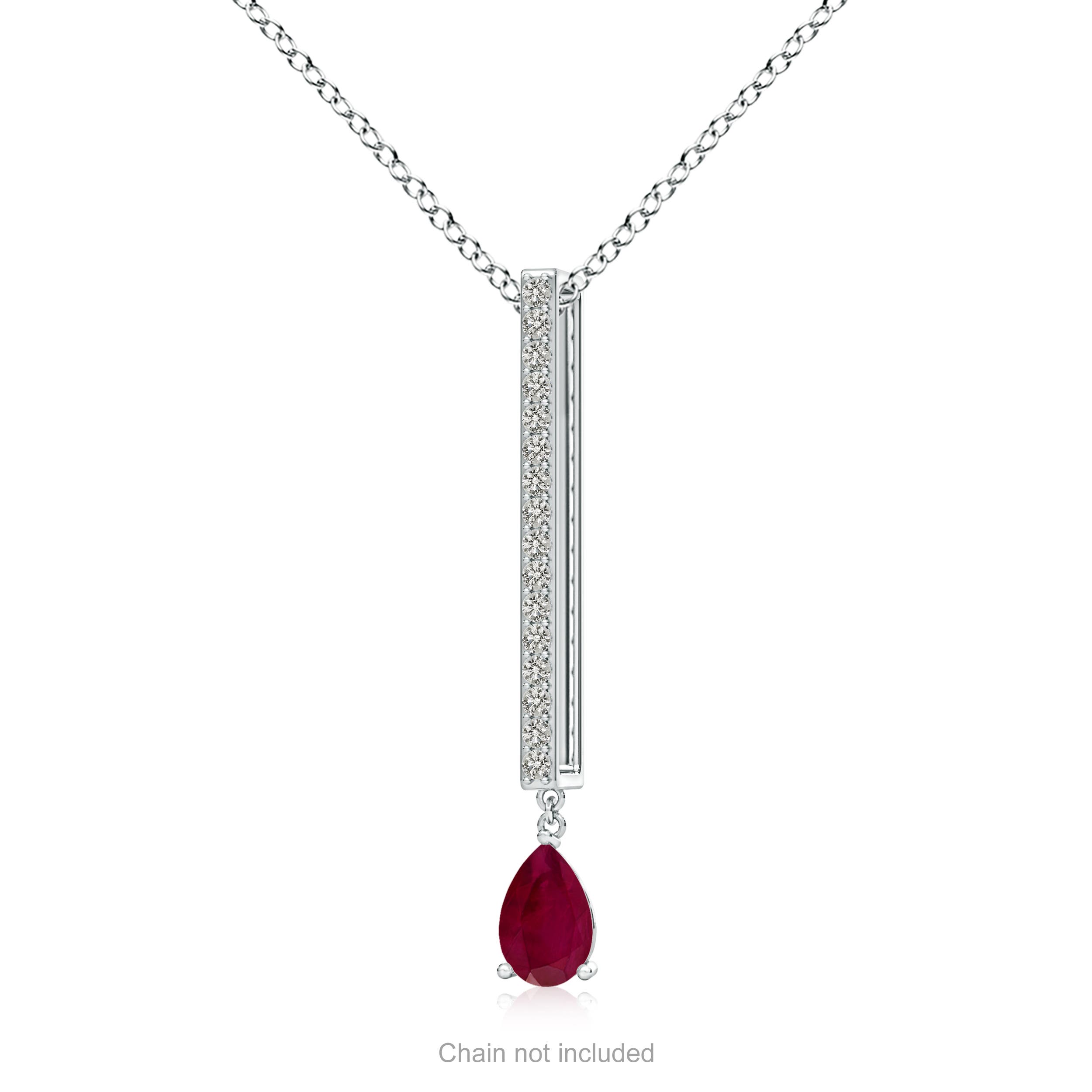 A - Ruby / 0.53 CT / 14 KT White Gold