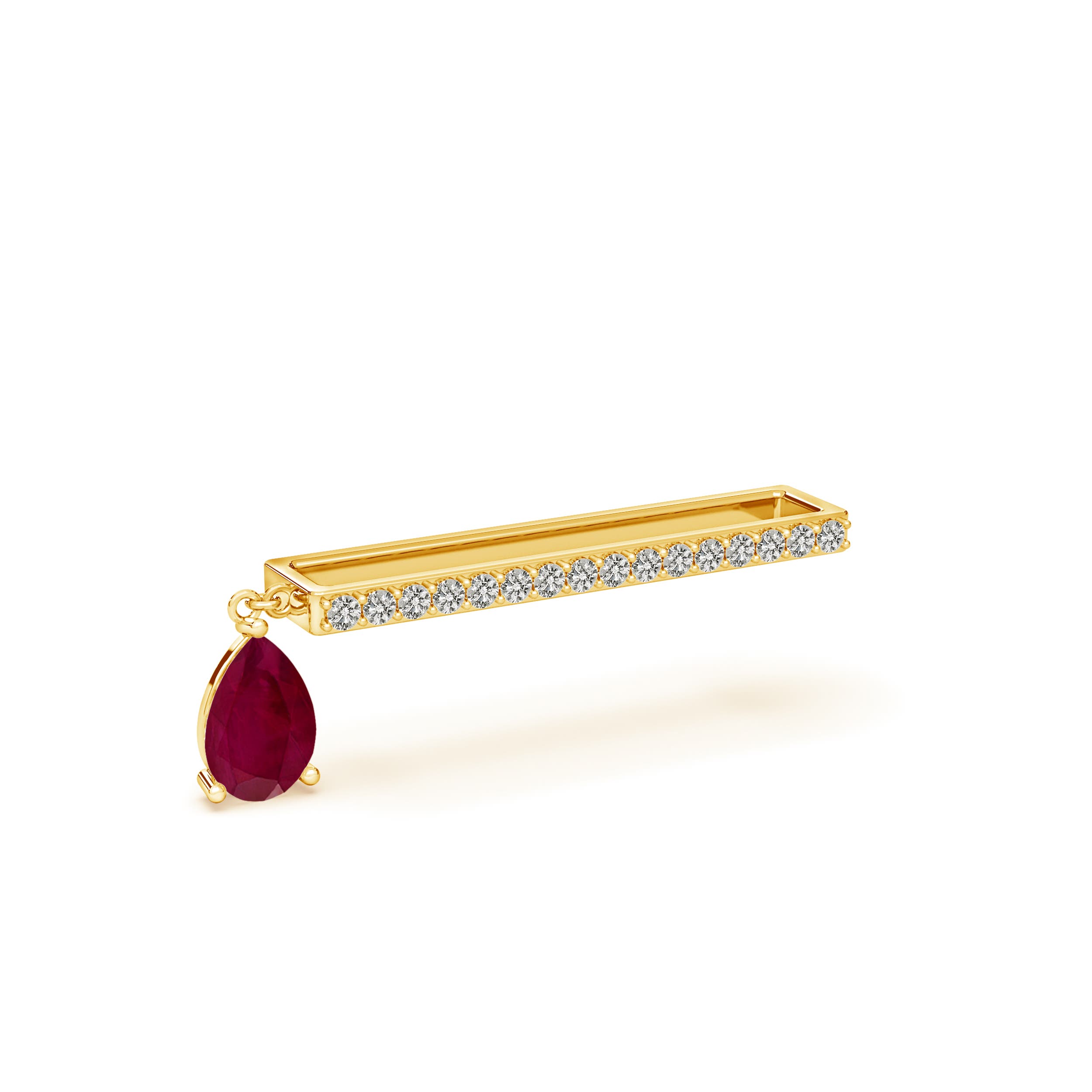 A - Ruby / 0.53 CT / 14 KT Yellow Gold