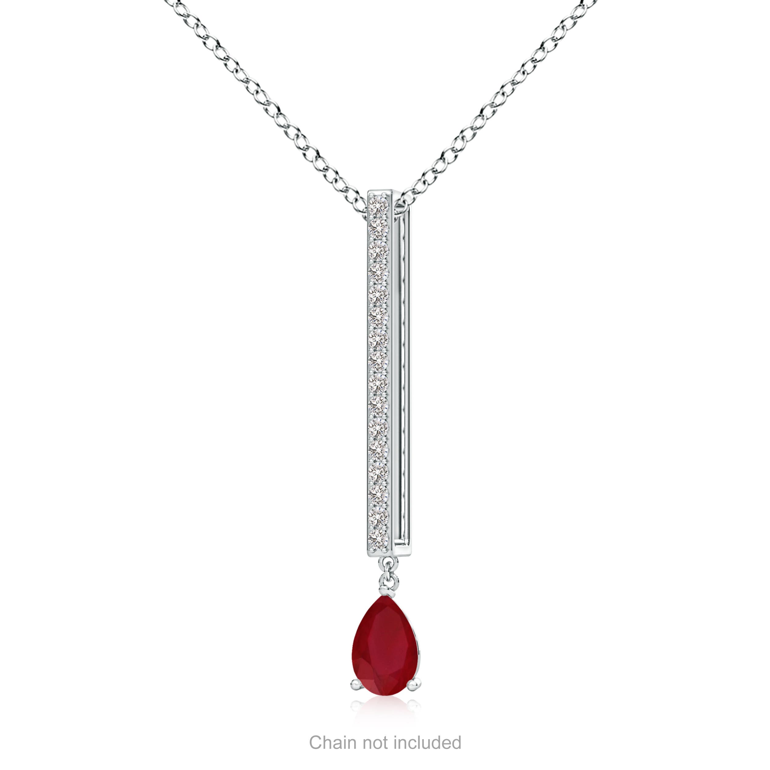 AA - Ruby / 0.53 CT / 14 KT White Gold