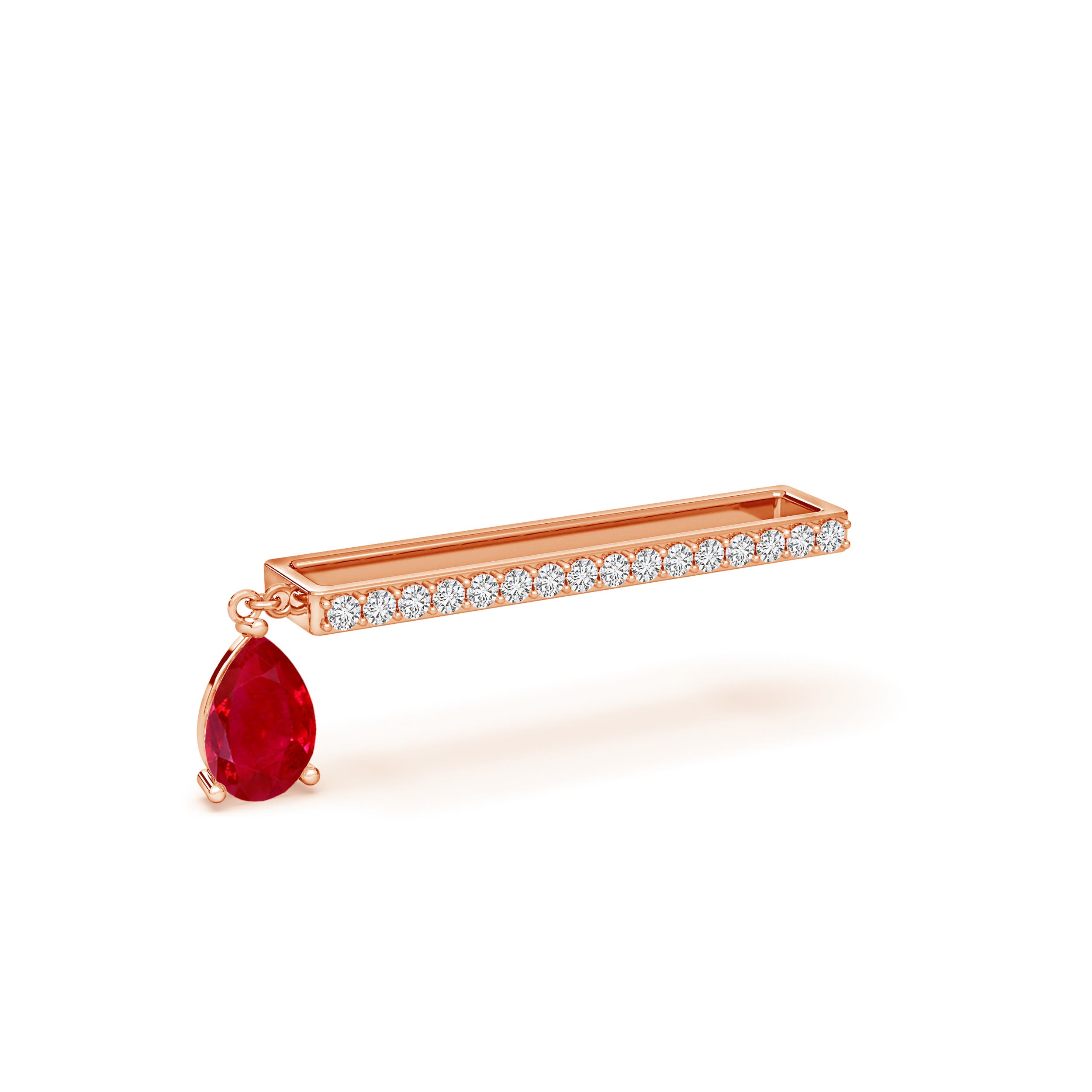 AAA - Ruby / 0.53 CT / 14 KT Rose Gold