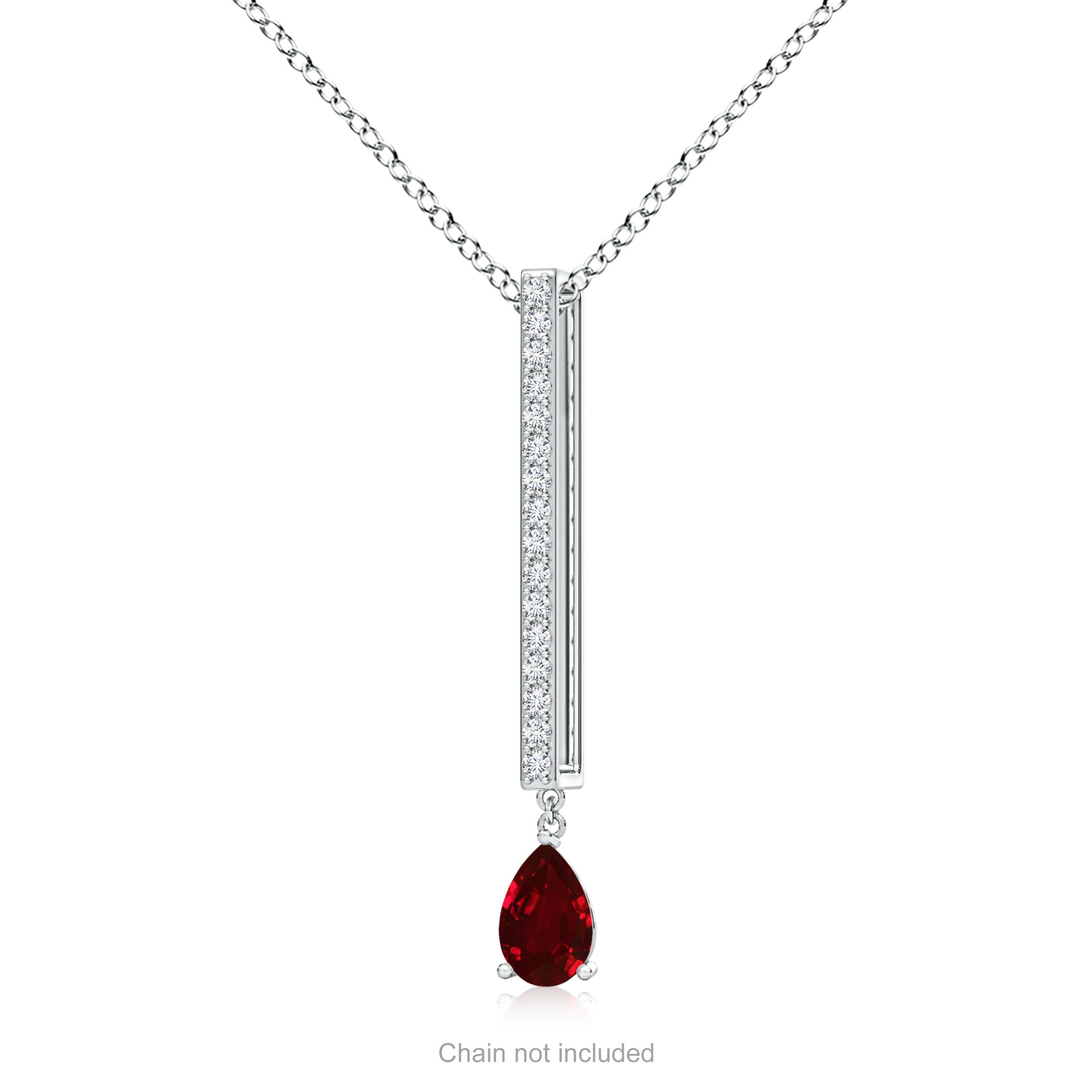 AAAA - Ruby / 0.53 CT / 14 KT White Gold