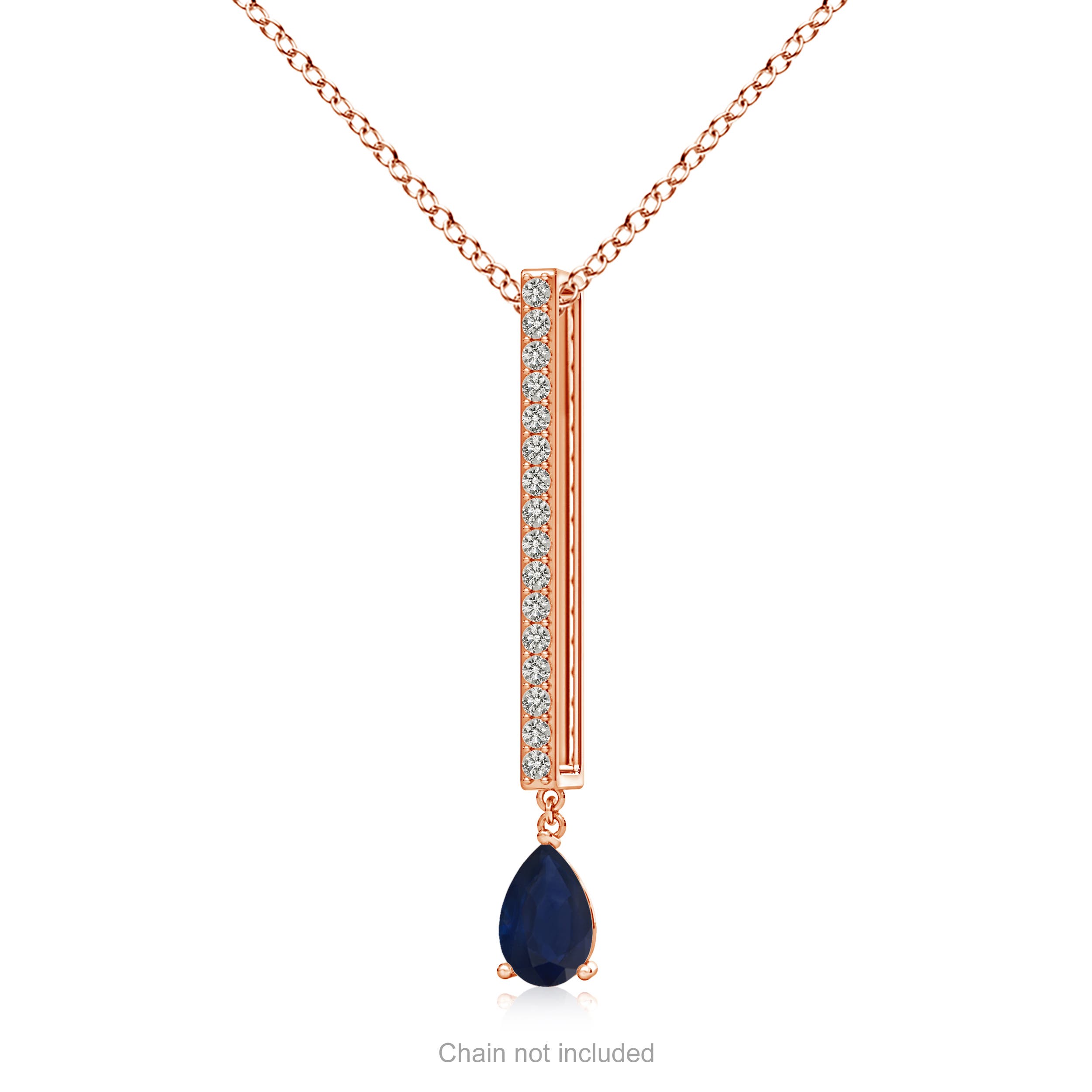 A - Blue Sapphire / 0.53 CT / 14 KT Rose Gold