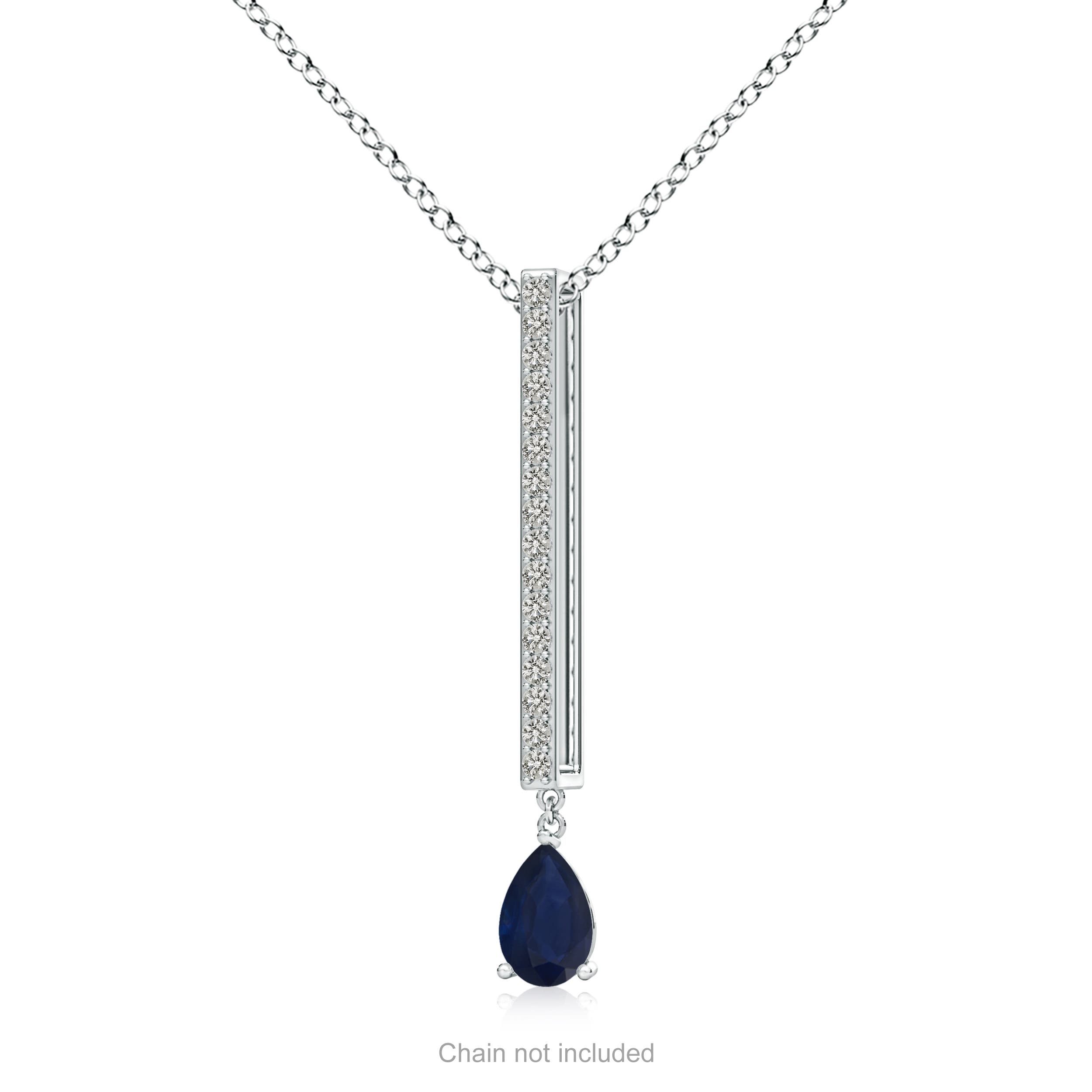 A - Blue Sapphire / 0.53 CT / 14 KT White Gold