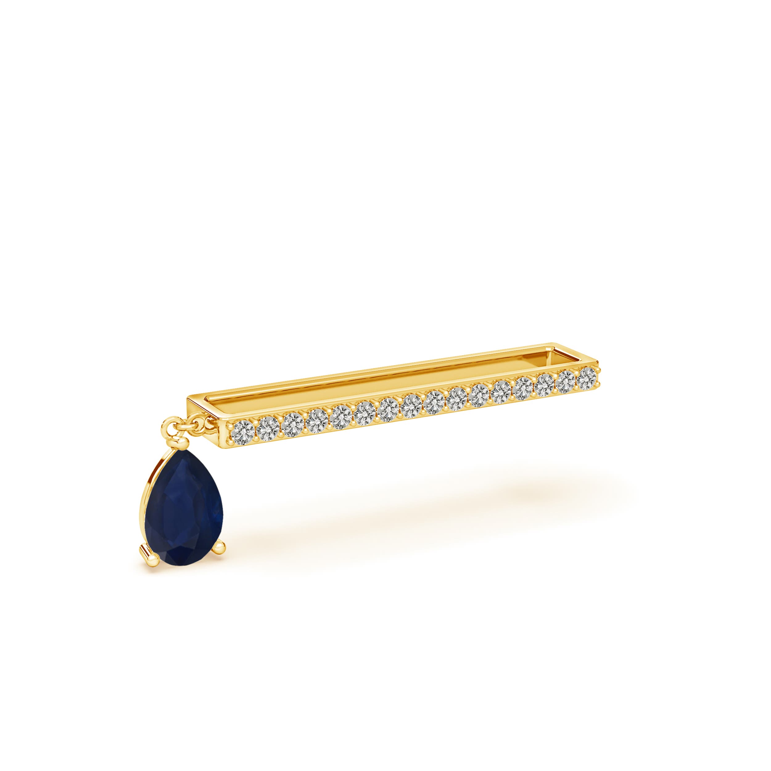 A - Blue Sapphire / 0.53 CT / 14 KT Yellow Gold