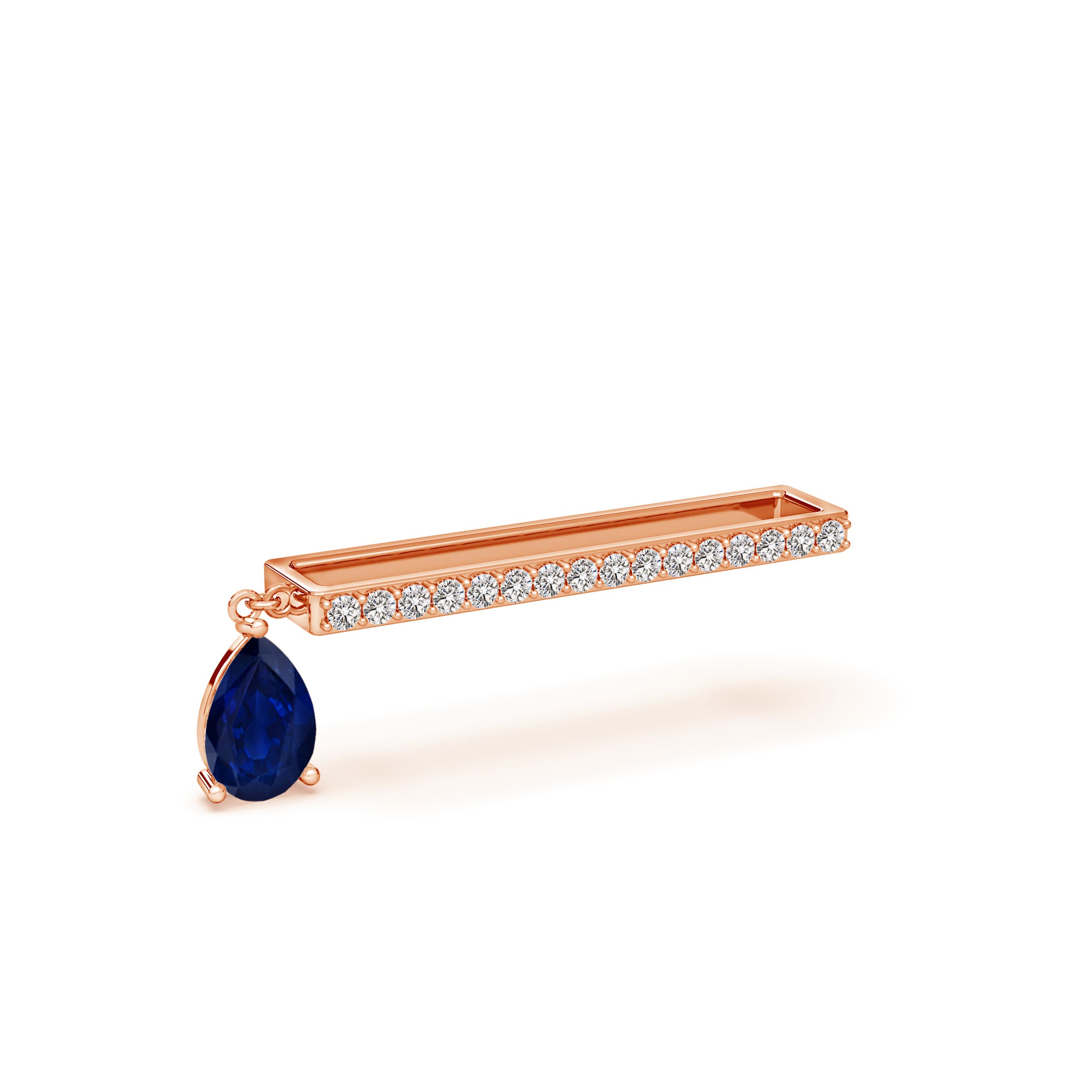 AA - Blue Sapphire / 0.53 CT / 14 KT Rose Gold