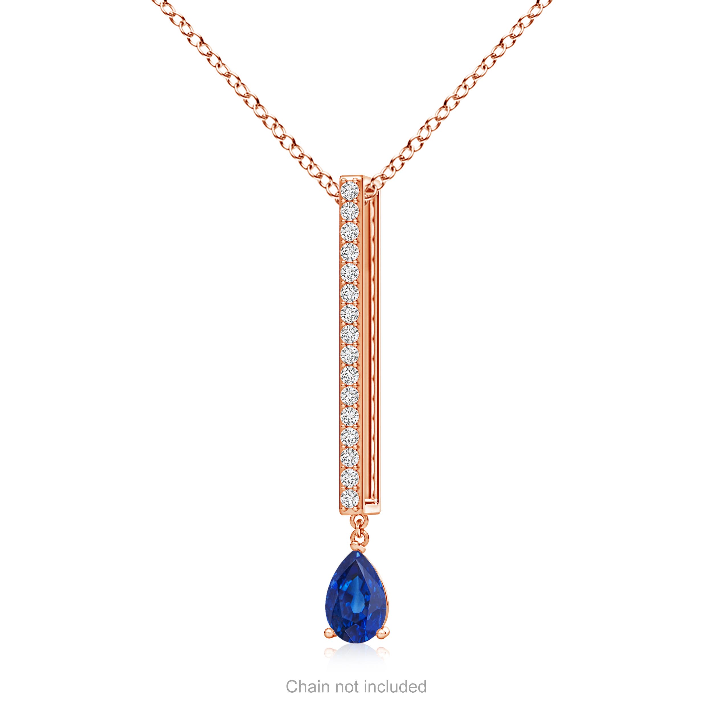 AAA - Blue Sapphire / 0.53 CT / 14 KT Rose Gold