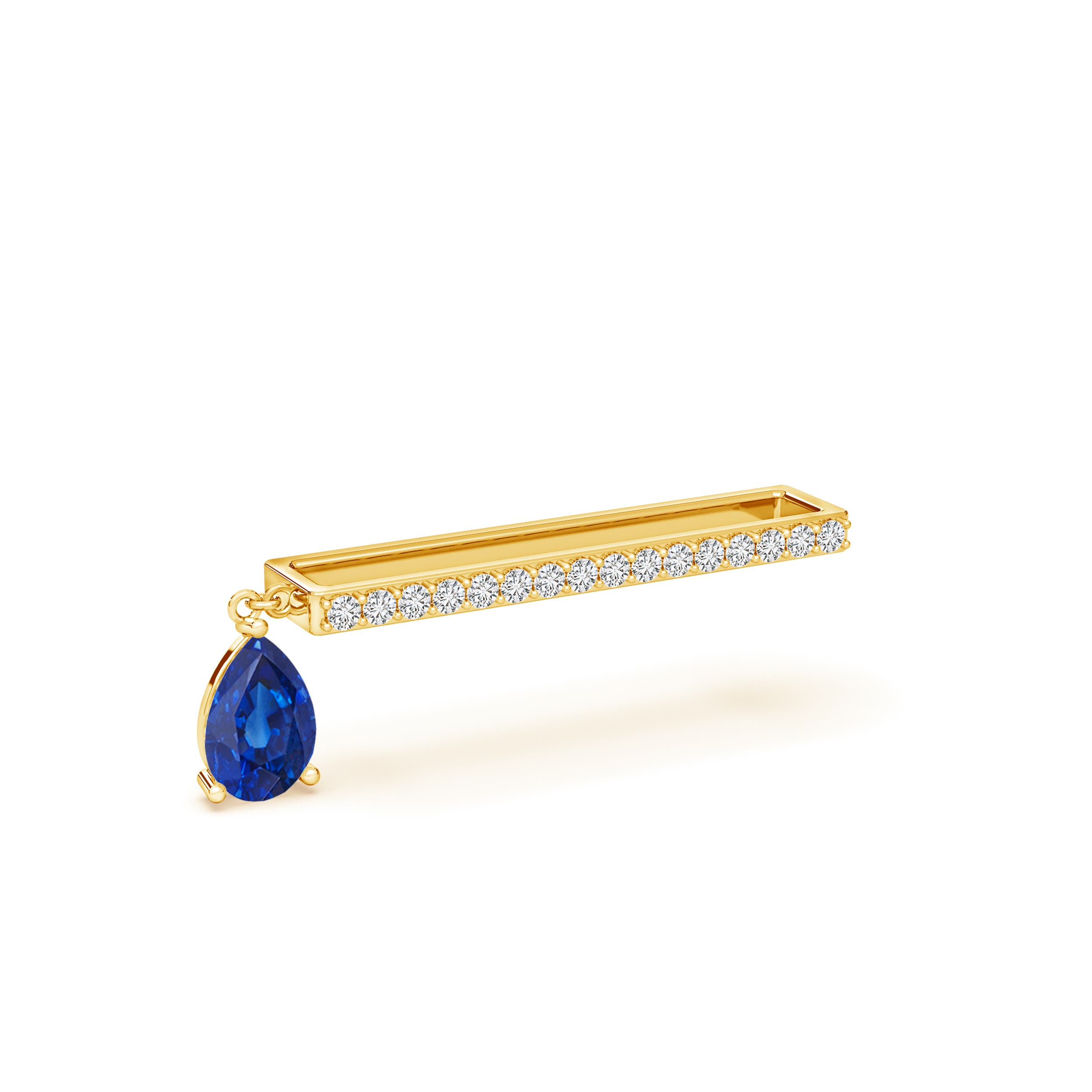 AAA - Blue Sapphire / 0.53 CT / 14 KT Yellow Gold