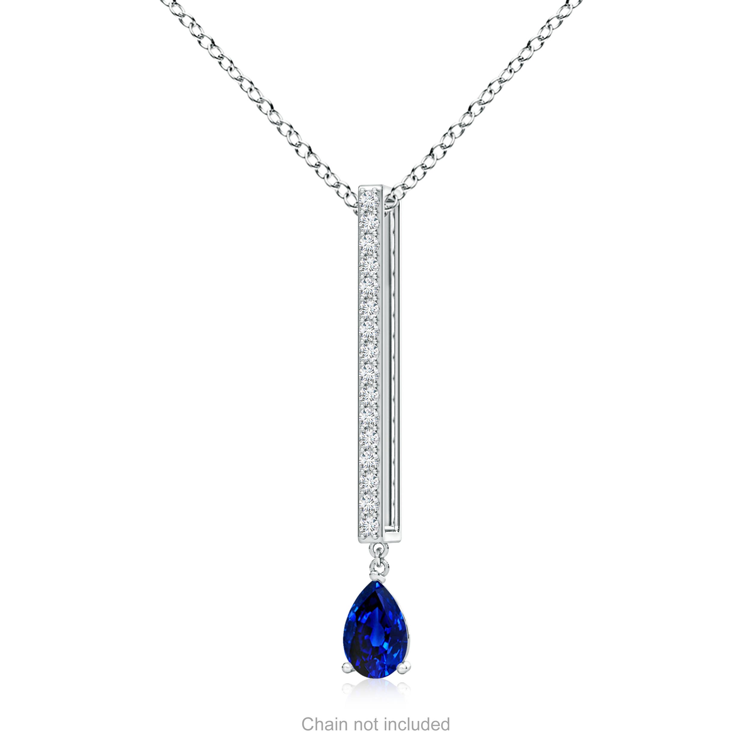 AAAA - Blue Sapphire / 0.53 CT / 14 KT White Gold