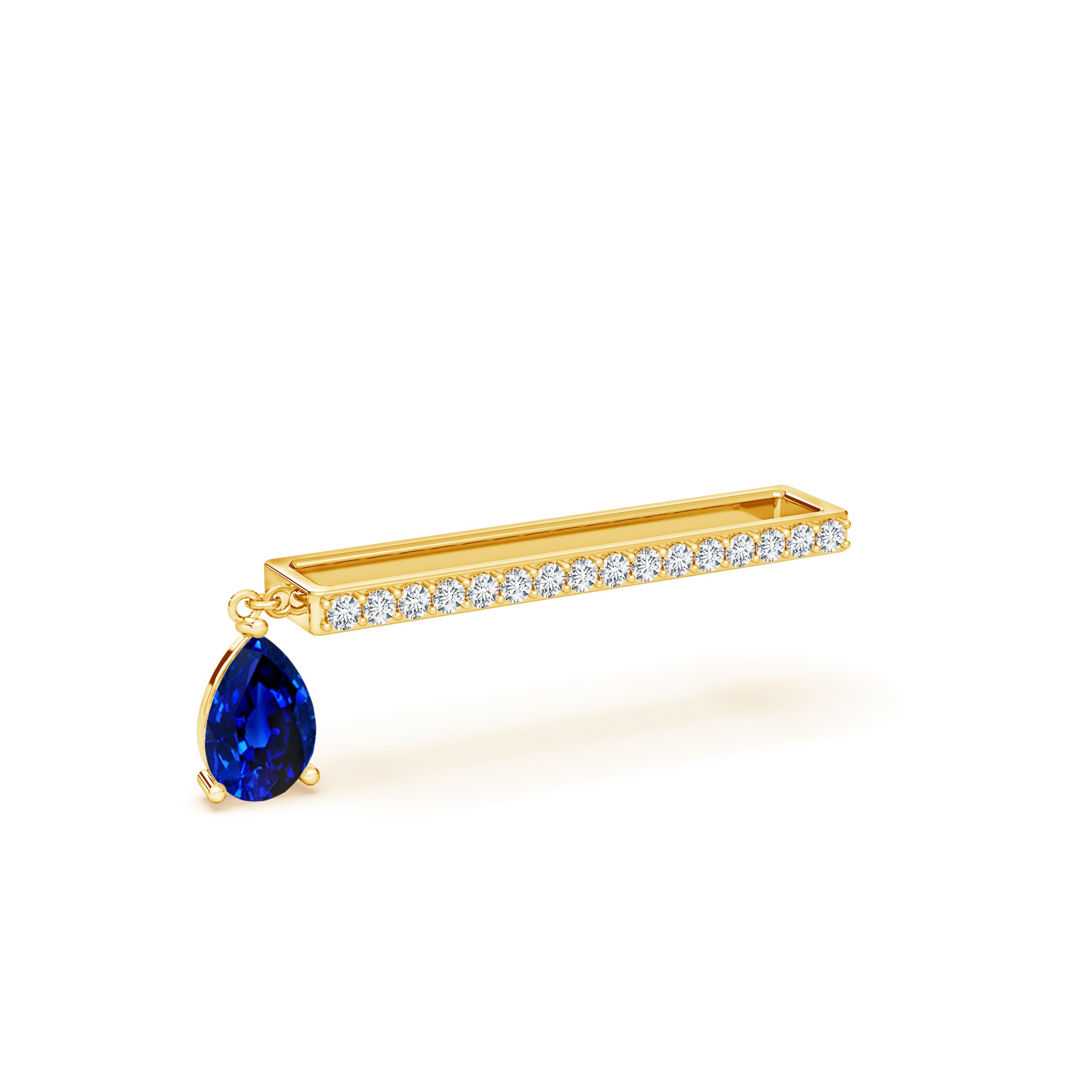 AAAA - Blue Sapphire / 0.53 CT / 14 KT Yellow Gold