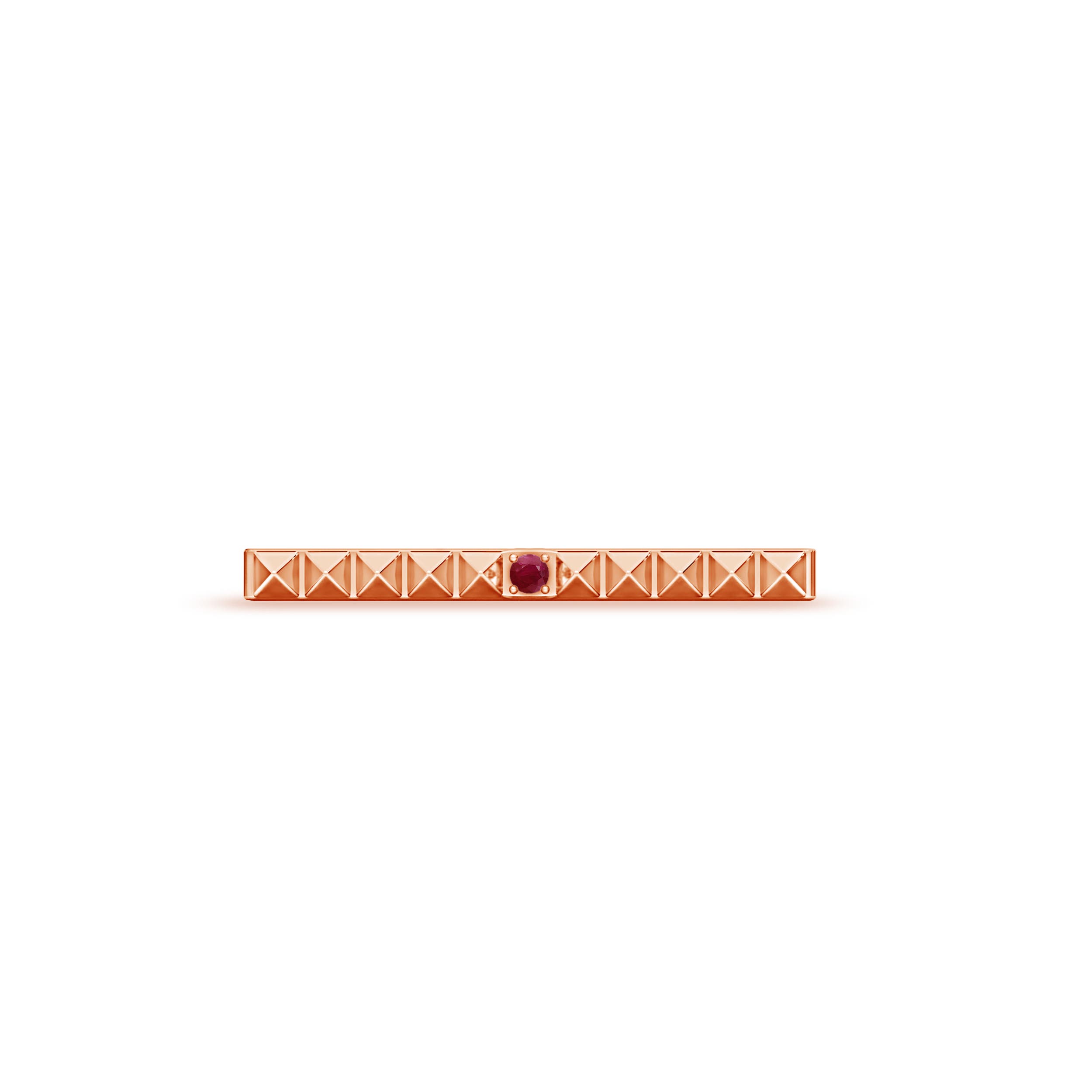 A - Ruby / 0.03 CT / 14 KT Rose Gold