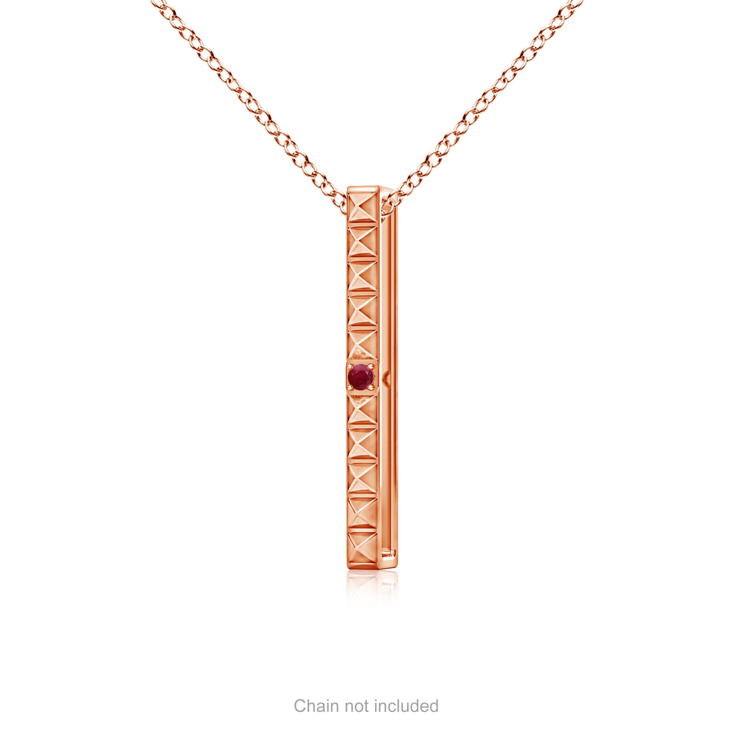 A - Ruby / 0.03 CT / 14 KT Rose Gold