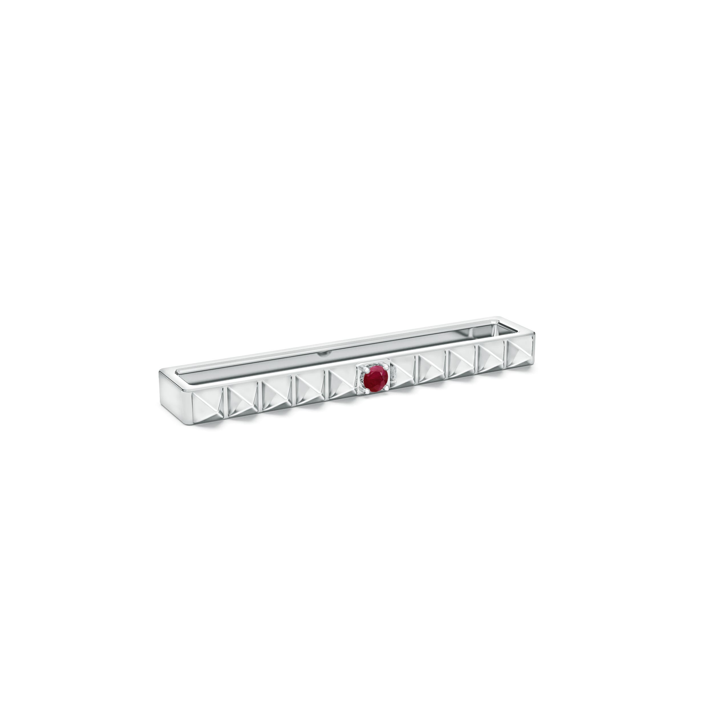 A - Ruby / 0.03 CT / 14 KT White Gold