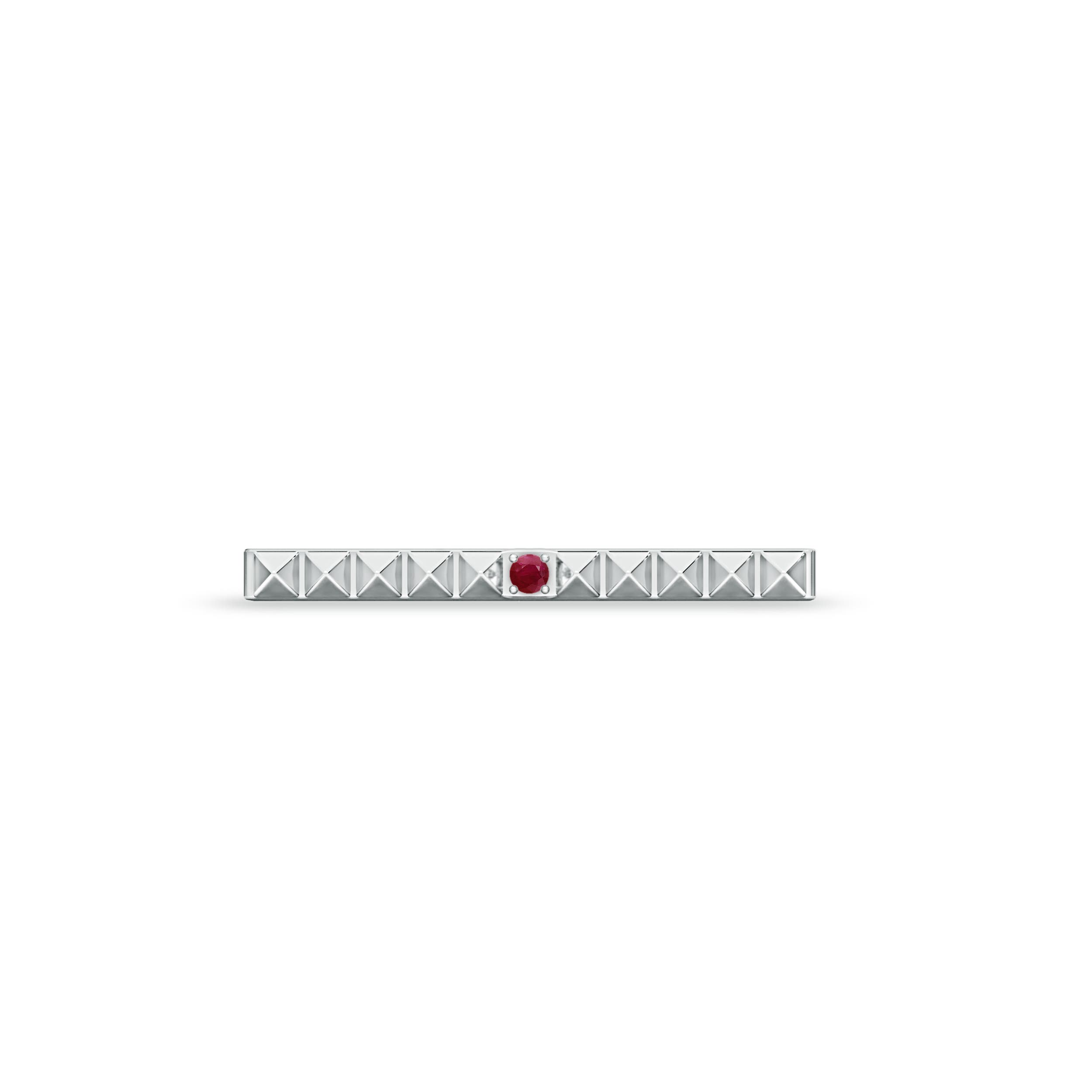 A - Ruby / 0.03 CT / 14 KT White Gold