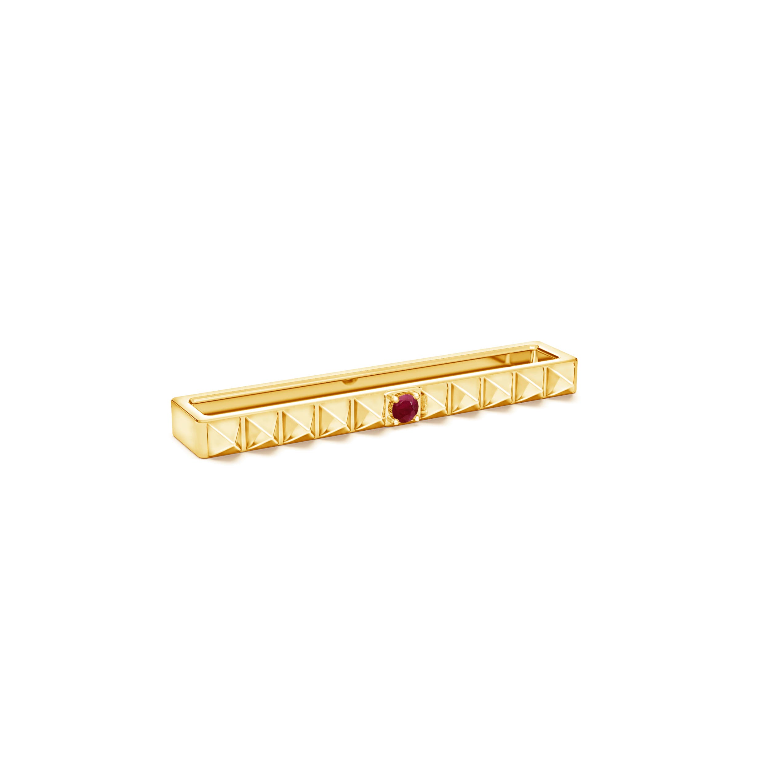 A - Ruby / 0.03 CT / 14 KT Yellow Gold