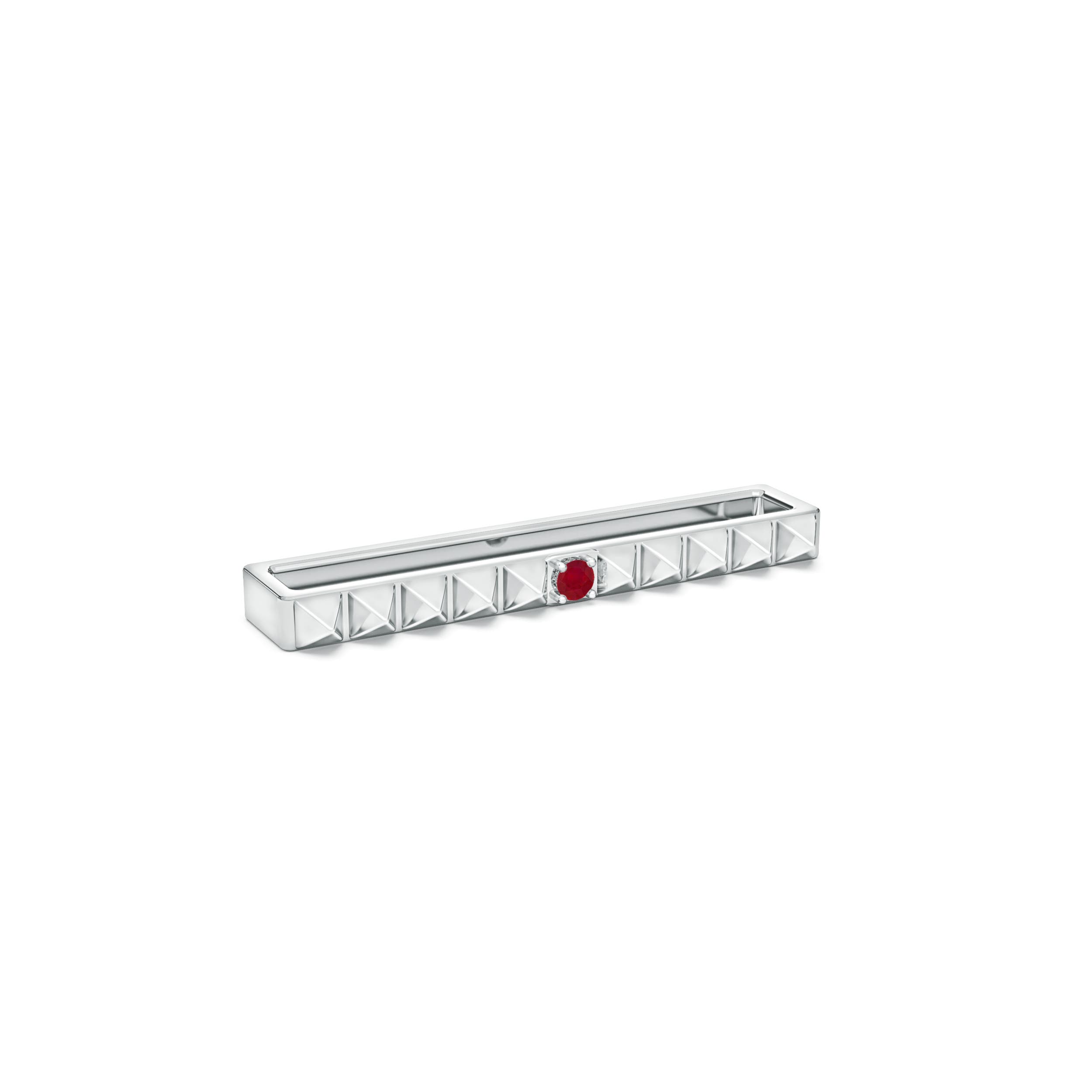 AA - Ruby / 0.03 CT / 14 KT White Gold