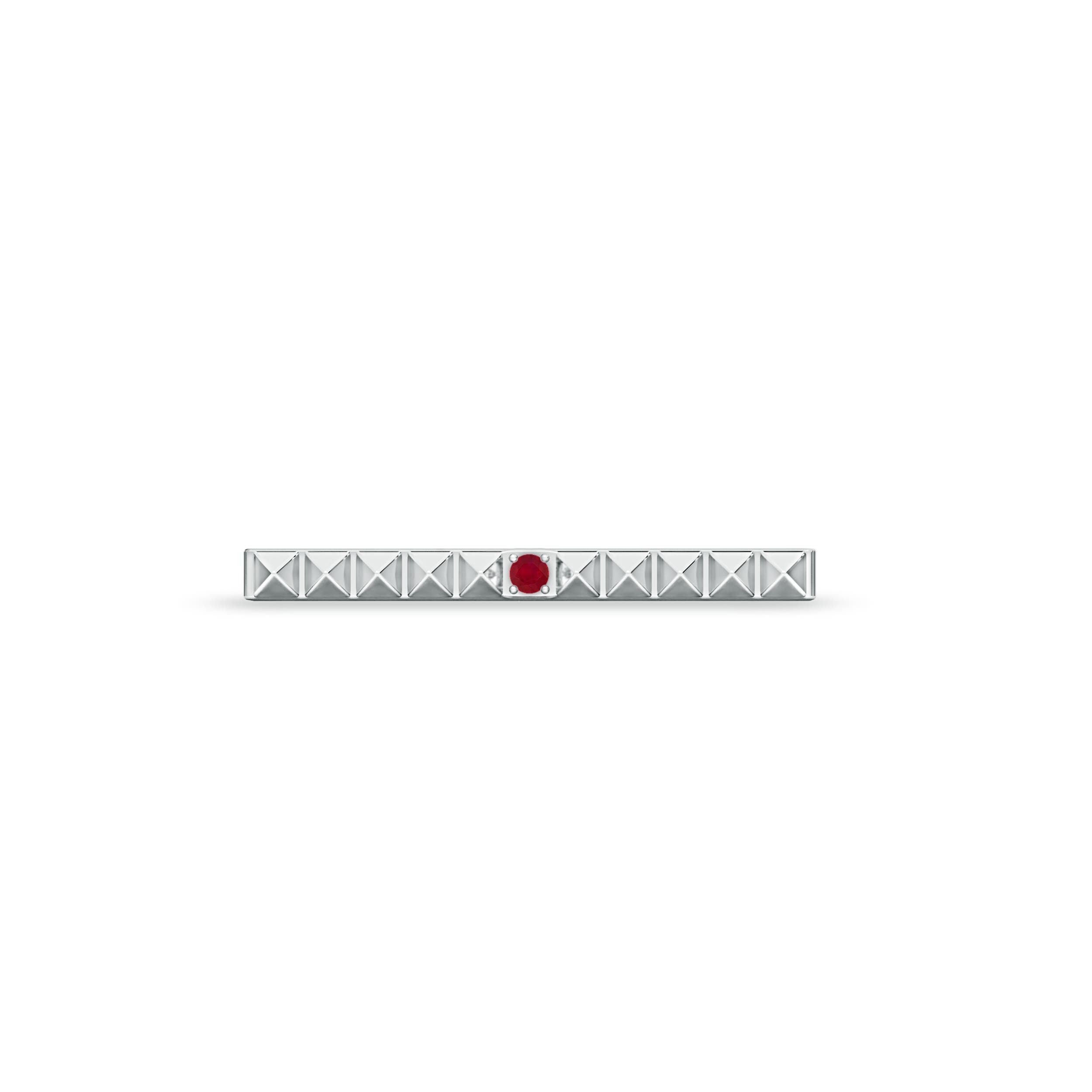 AA - Ruby / 0.03 CT / 14 KT White Gold