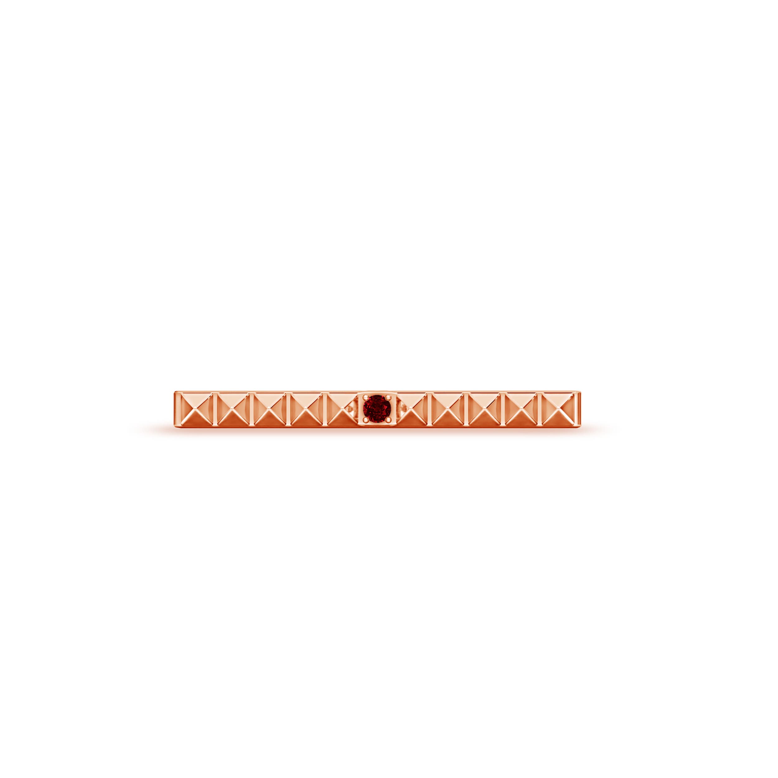 AAAA - Ruby / 0.03 CT / 14 KT Rose Gold