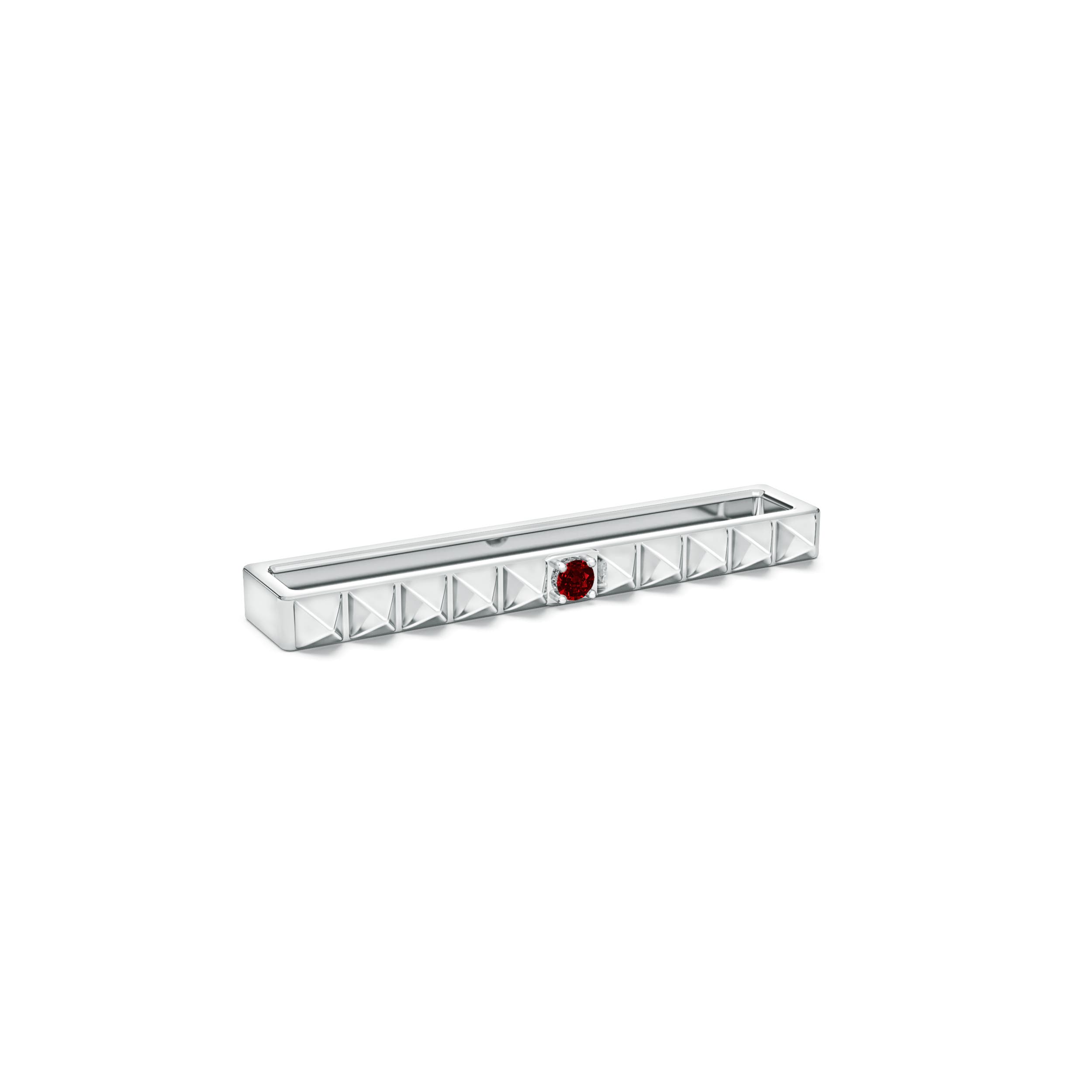 AAAA - Ruby / 0.03 CT / 14 KT White Gold