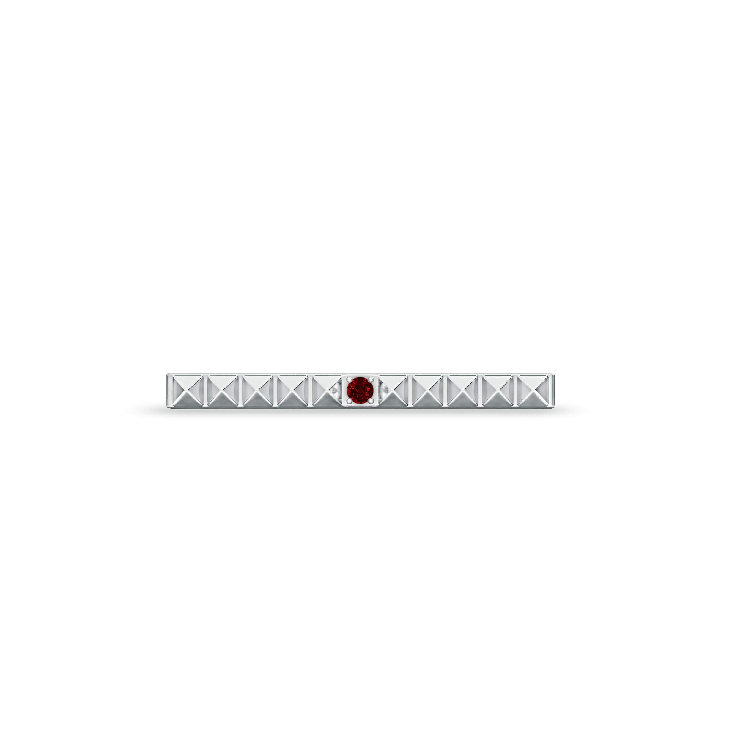 AAAA - Ruby / 0.03 CT / 14 KT White Gold