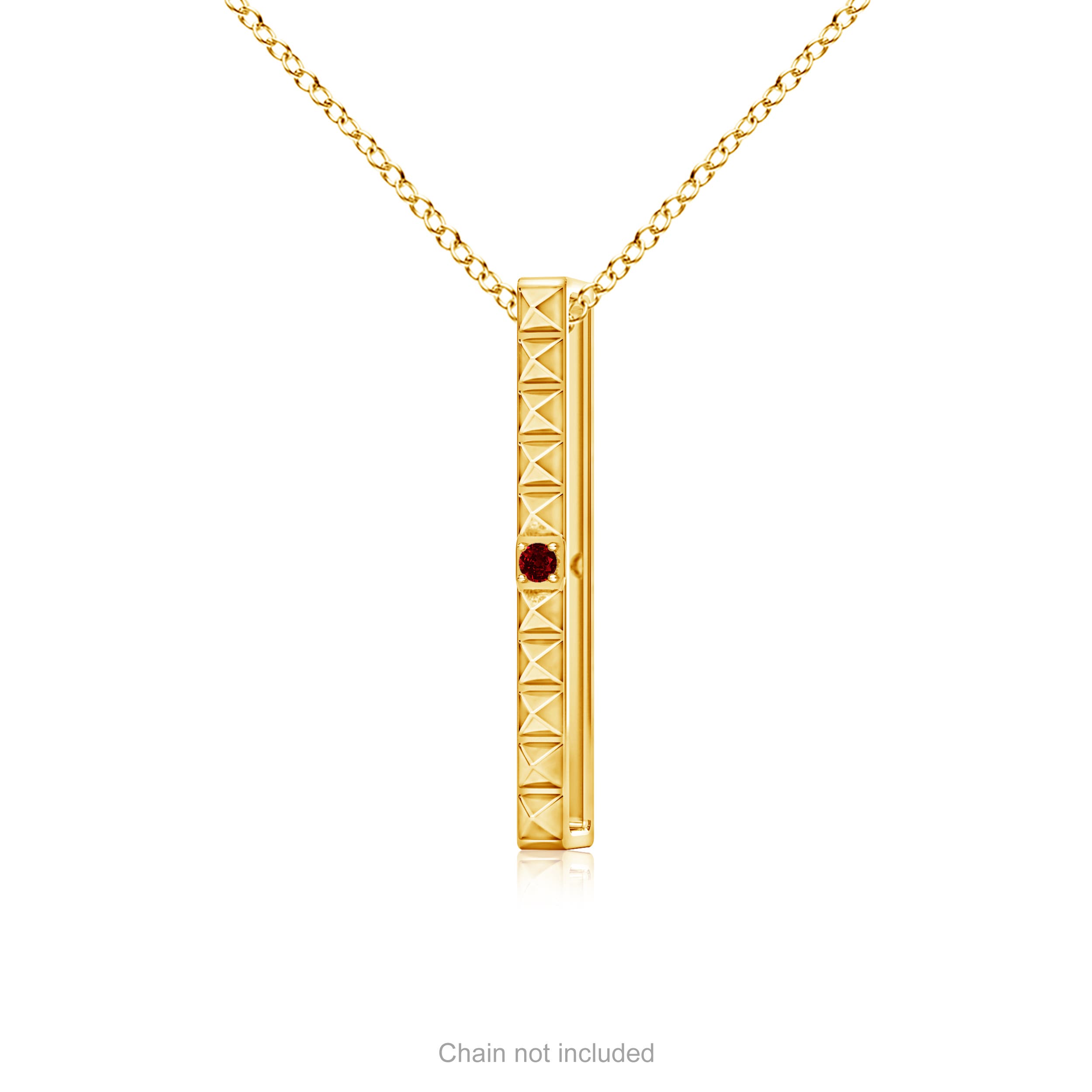 AAAA - Ruby / 0.03 CT / 14 KT Yellow Gold