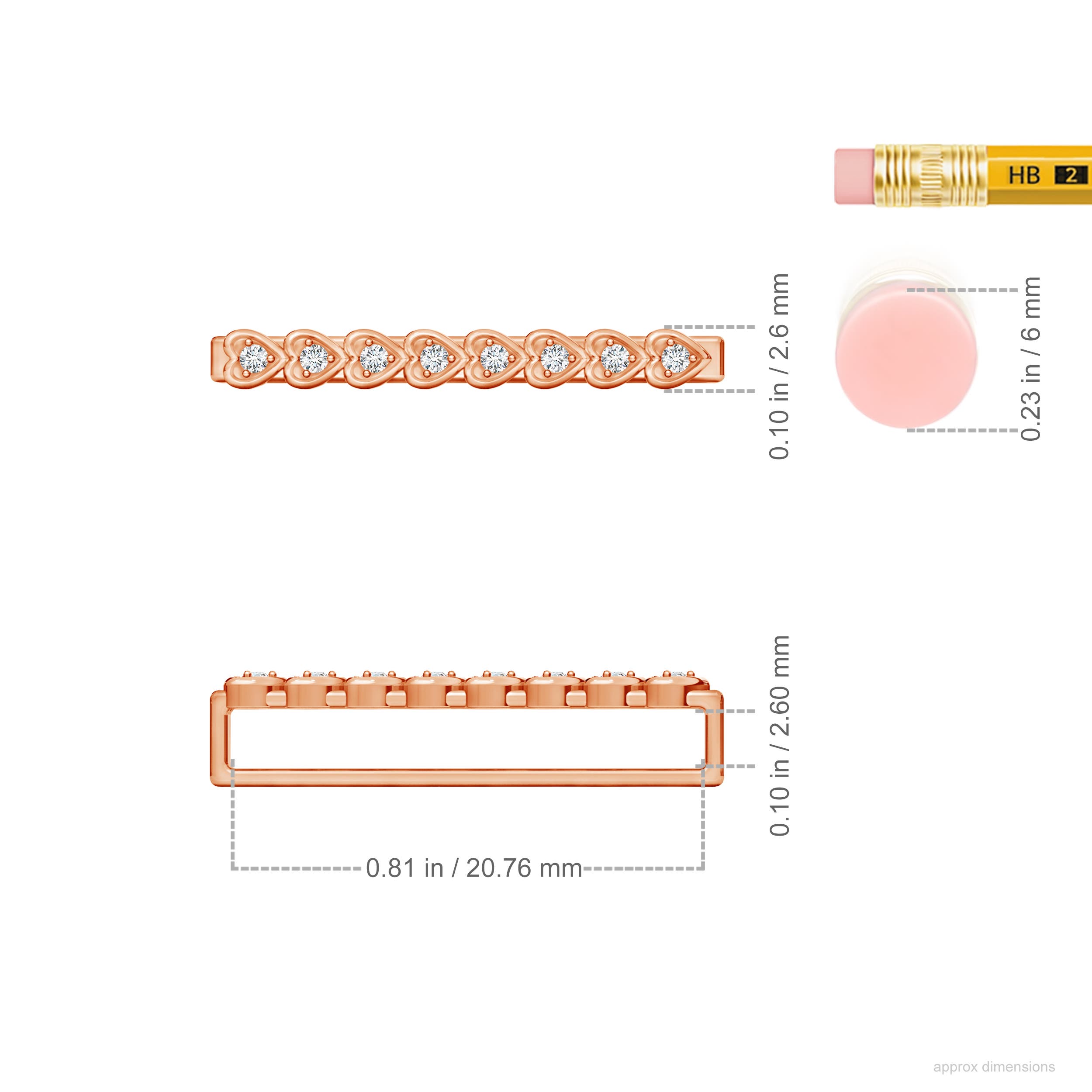 G, VS2 / 0.064 CT / 14 KT Rose Gold