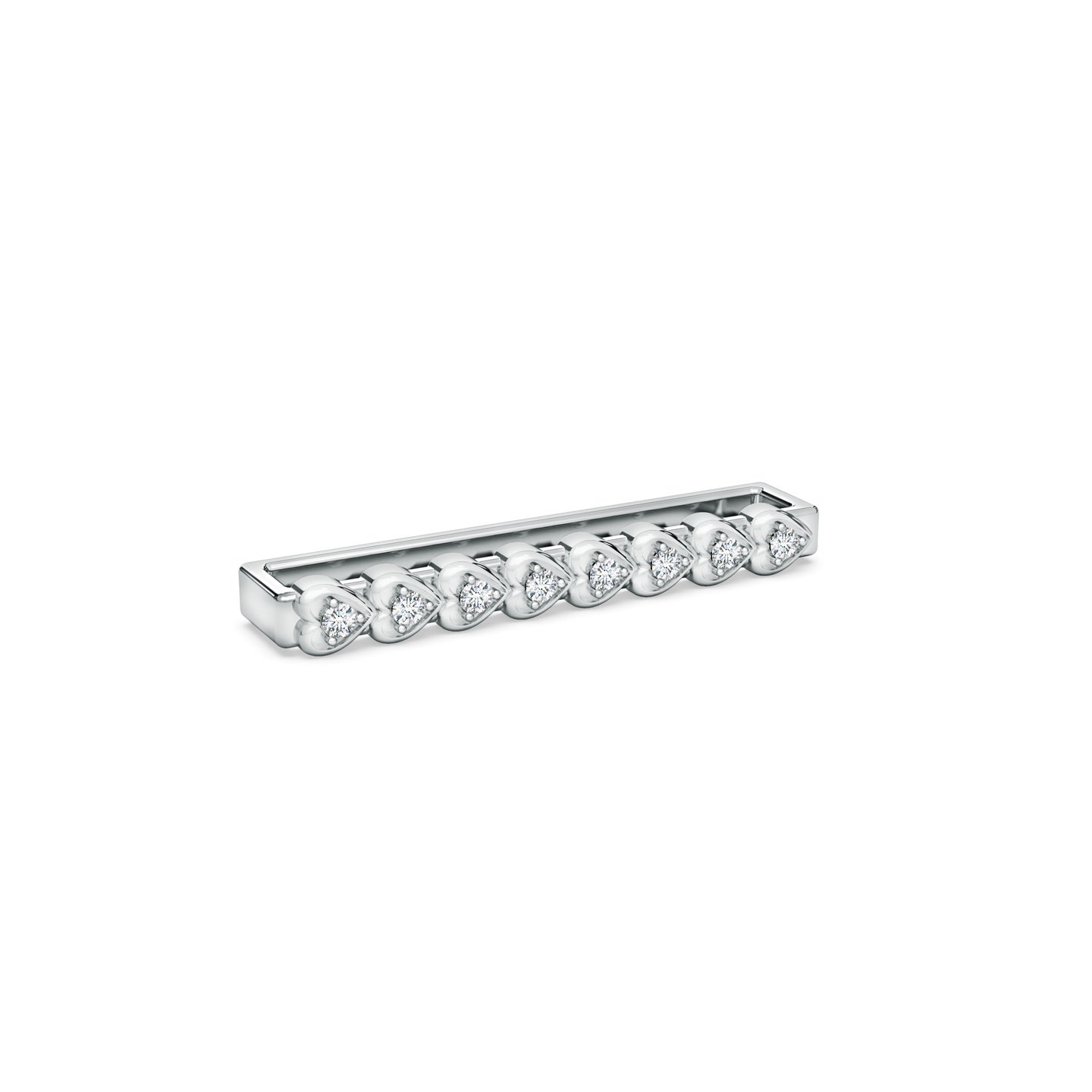 Heart Natural Diamond Watch Band