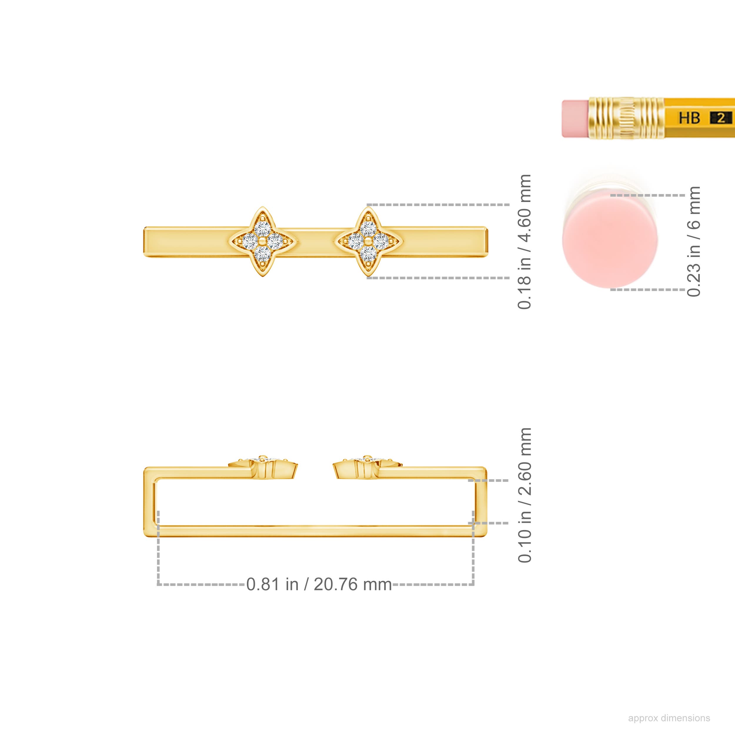 G, VS2 / 0.04 CT / 14 KT Yellow Gold