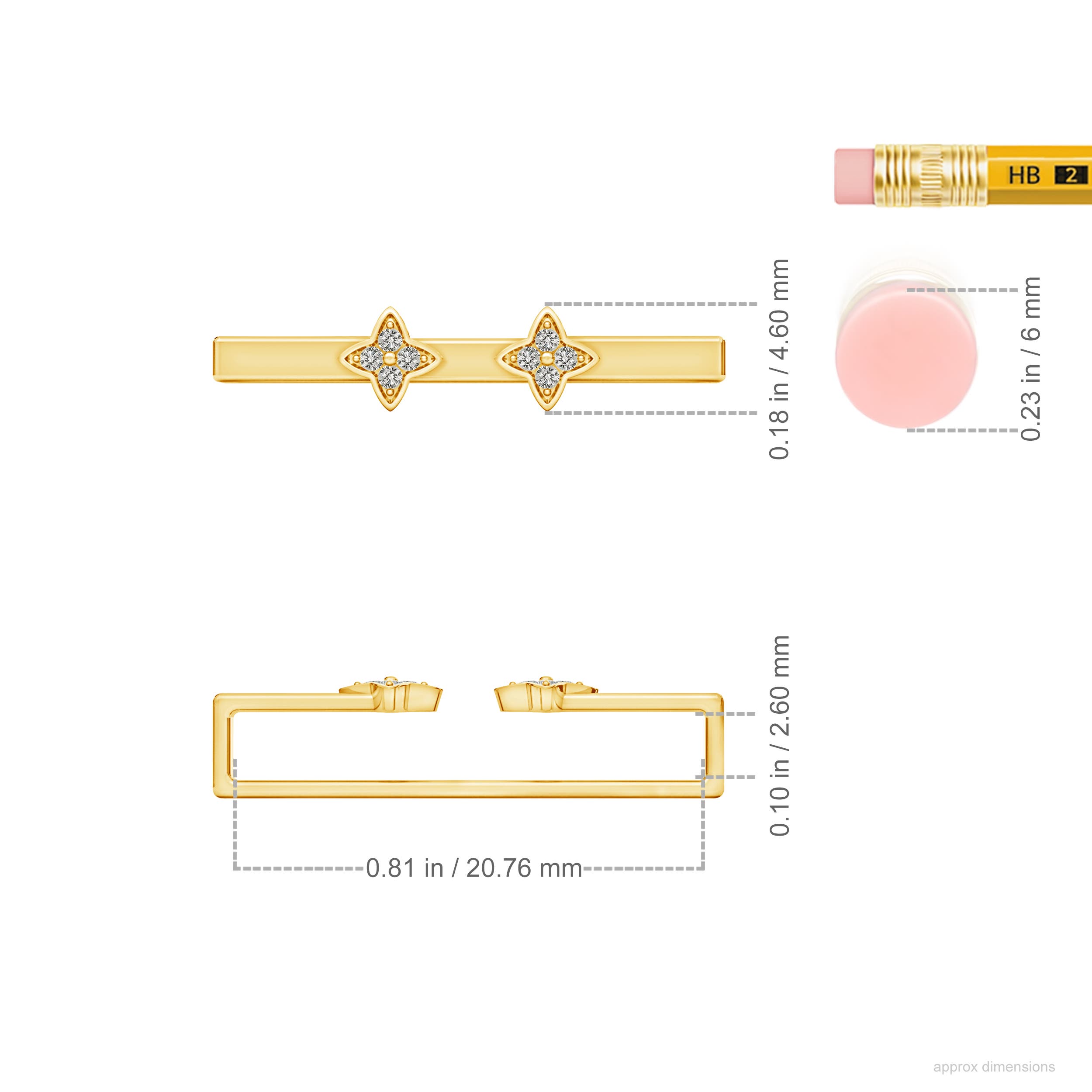 K, I3 / 0.04 CT / 14 KT Yellow Gold