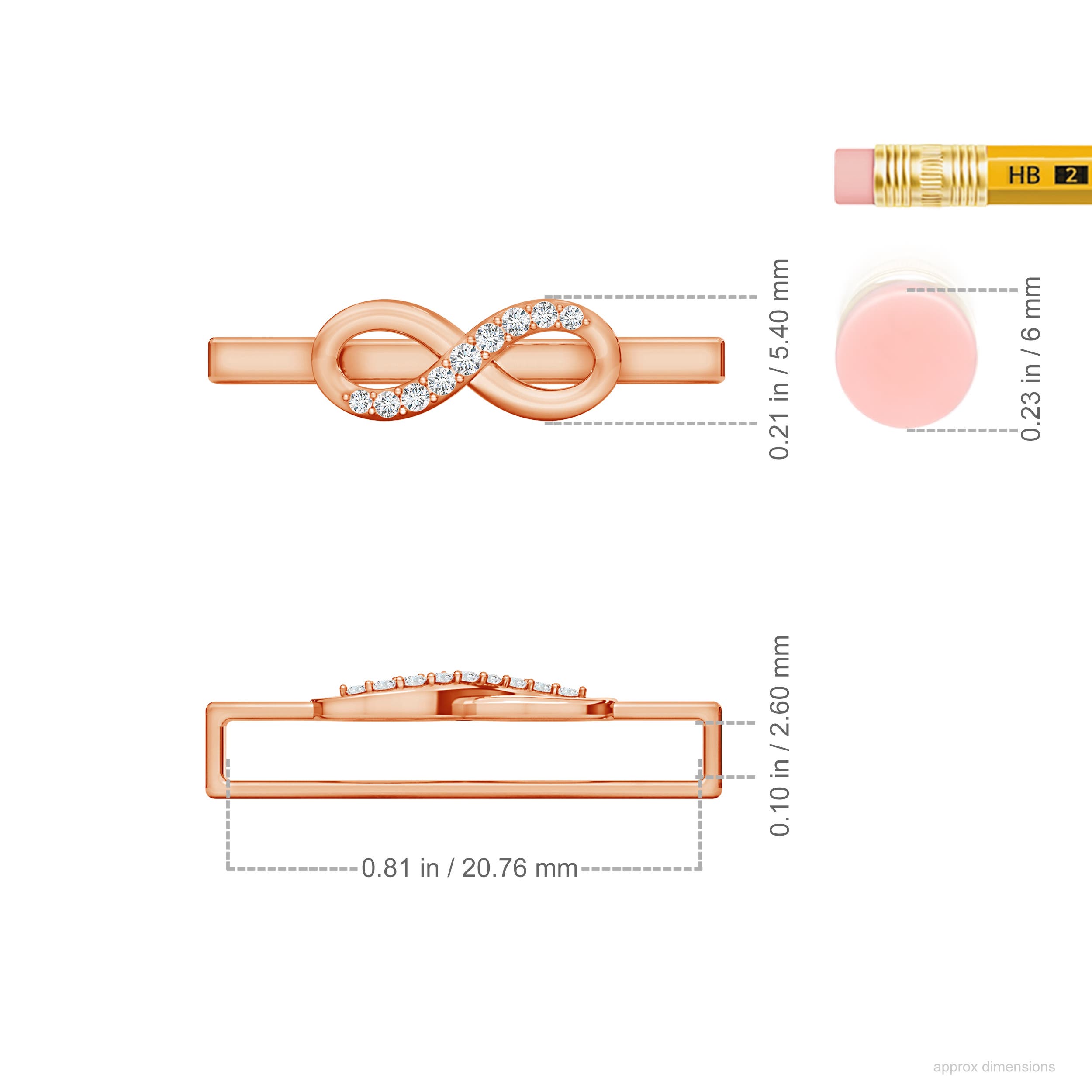 G, VS2 / 0.064 CT / 14 KT Rose Gold