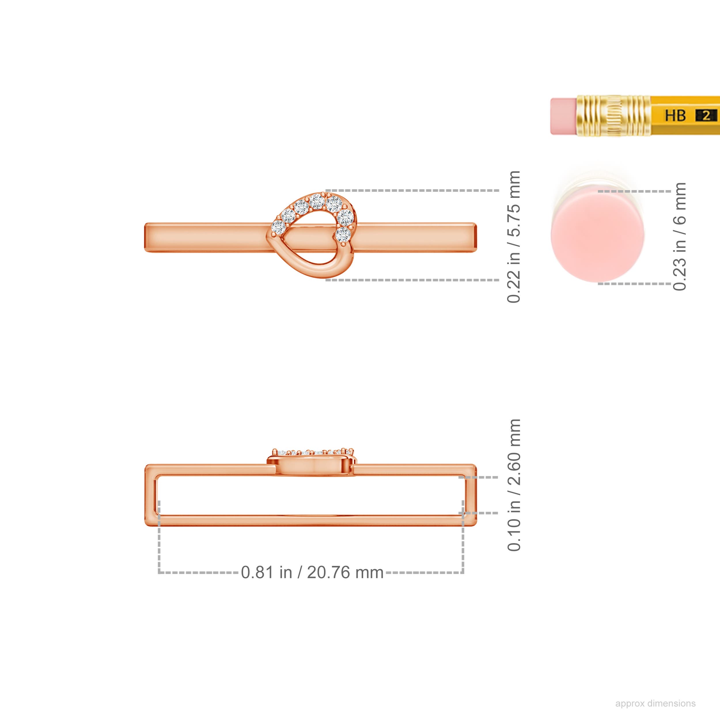 G, VS2 / 0.0315 CT / 14 KT Rose Gold