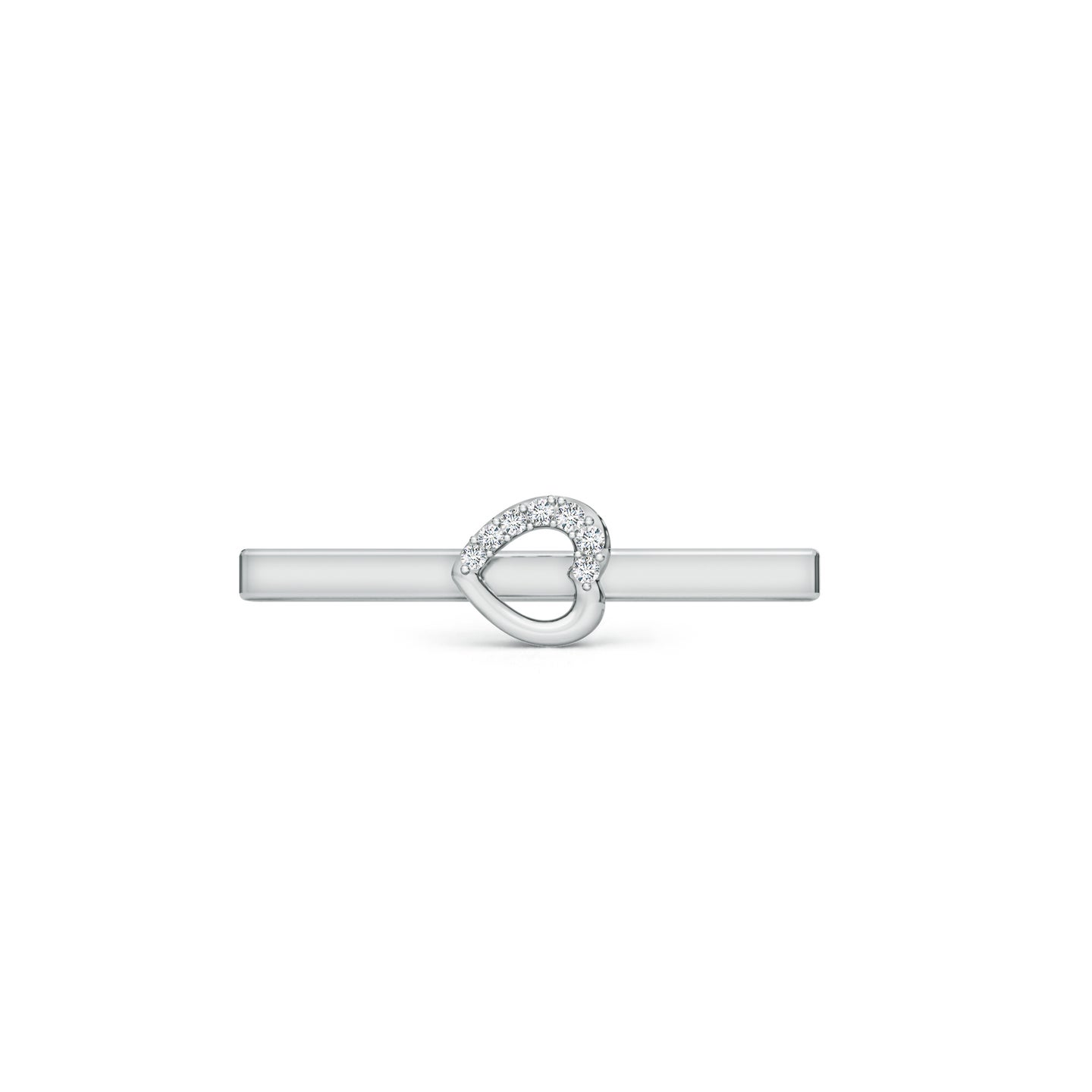 Center Heart with Natural Diamond Watch Band