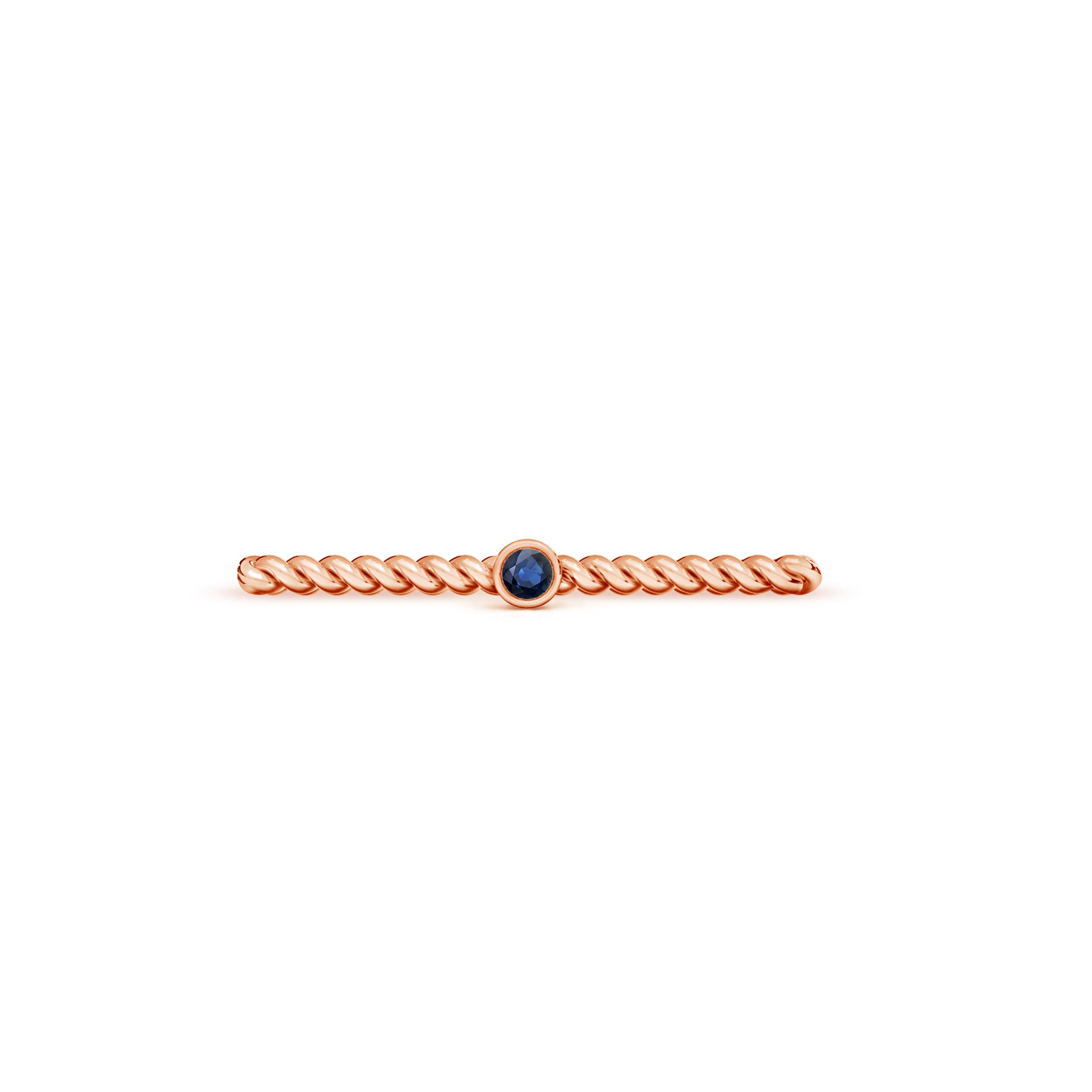 AA - Blue Sapphire / 0.05 CT / 14 KT Rose Gold