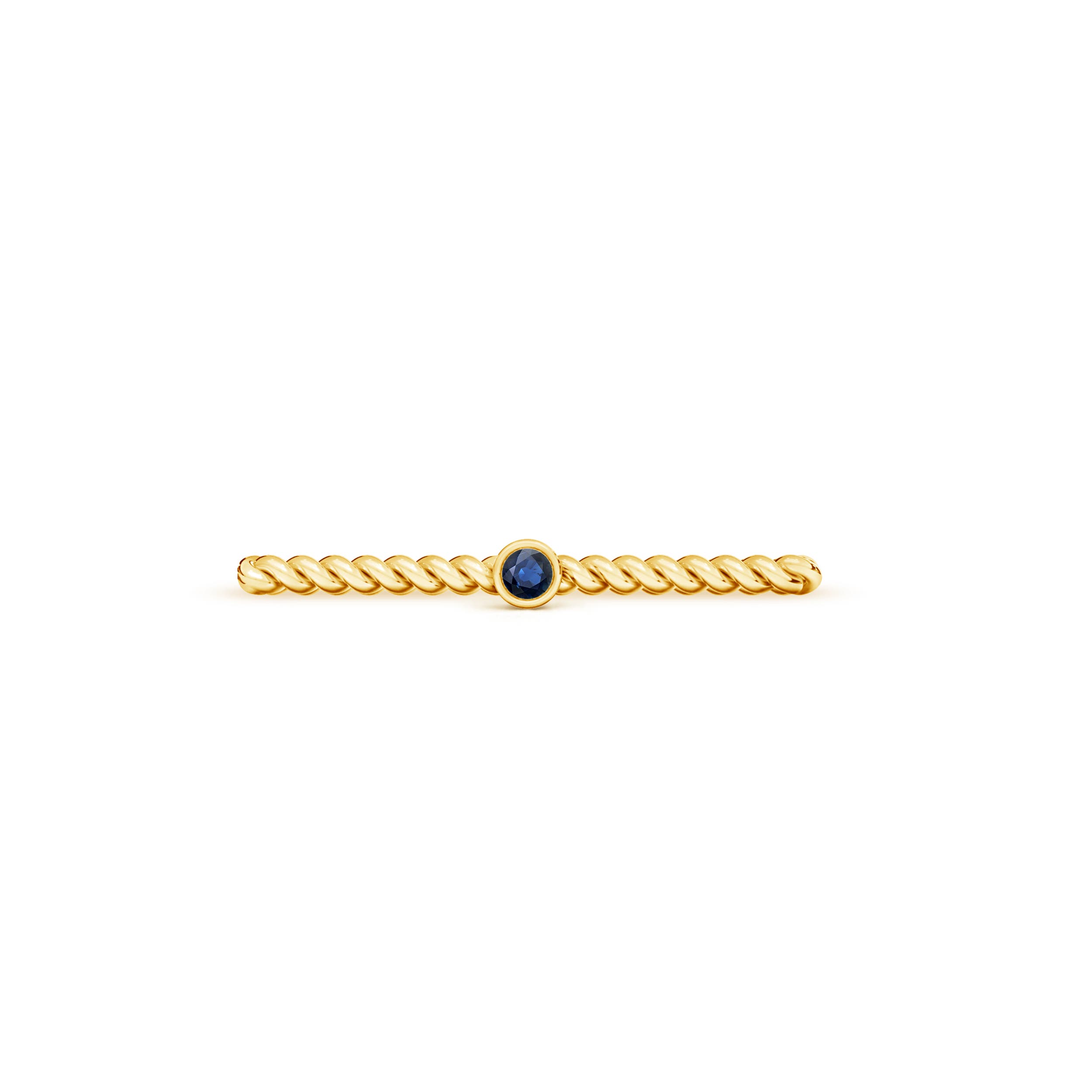 AA - Blue Sapphire / 0.05 CT / 14 KT Yellow Gold