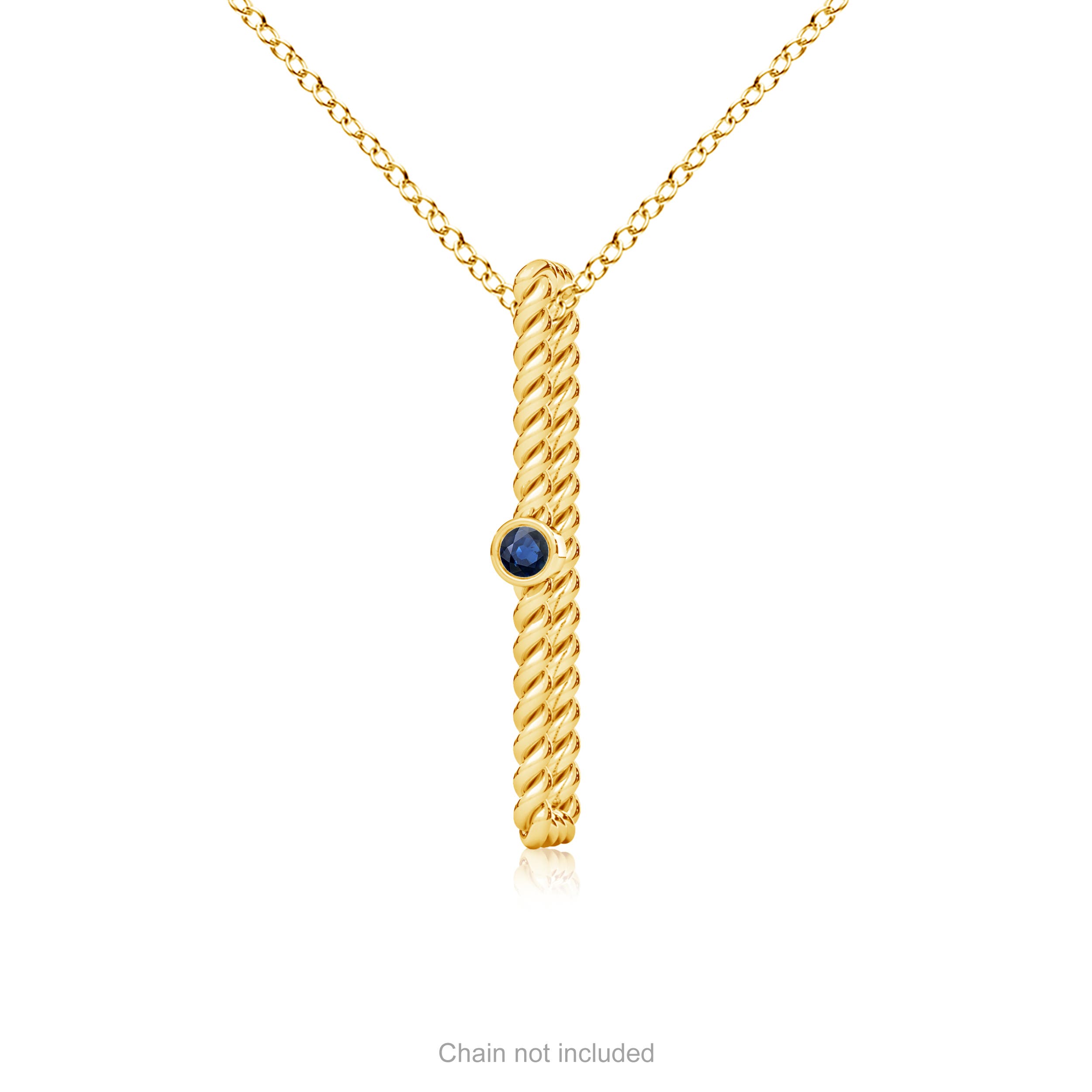 AA - Blue Sapphire / 0.05 CT / 14 KT Yellow Gold