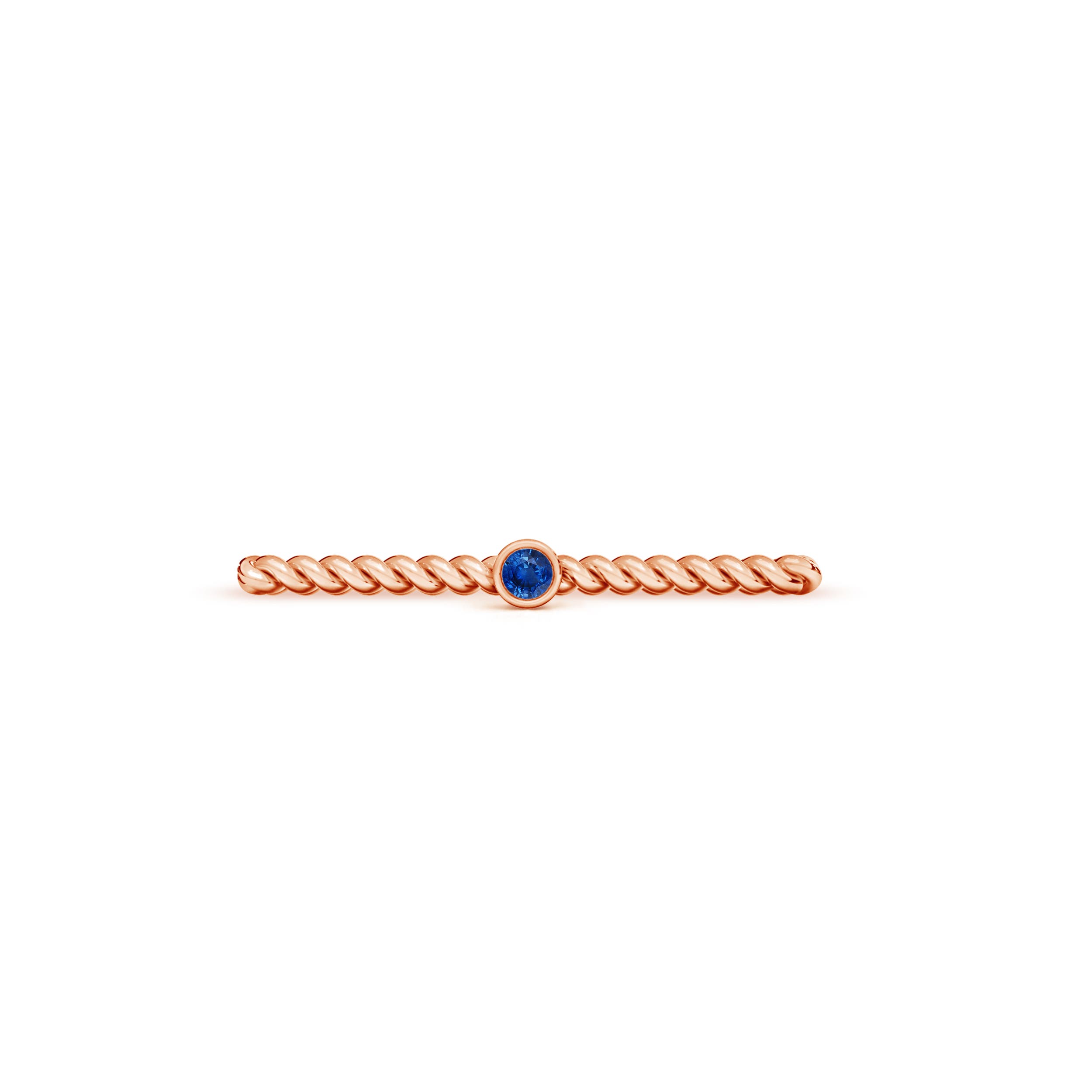 AAA - Blue Sapphire / 0.05 CT / 14 KT Rose Gold